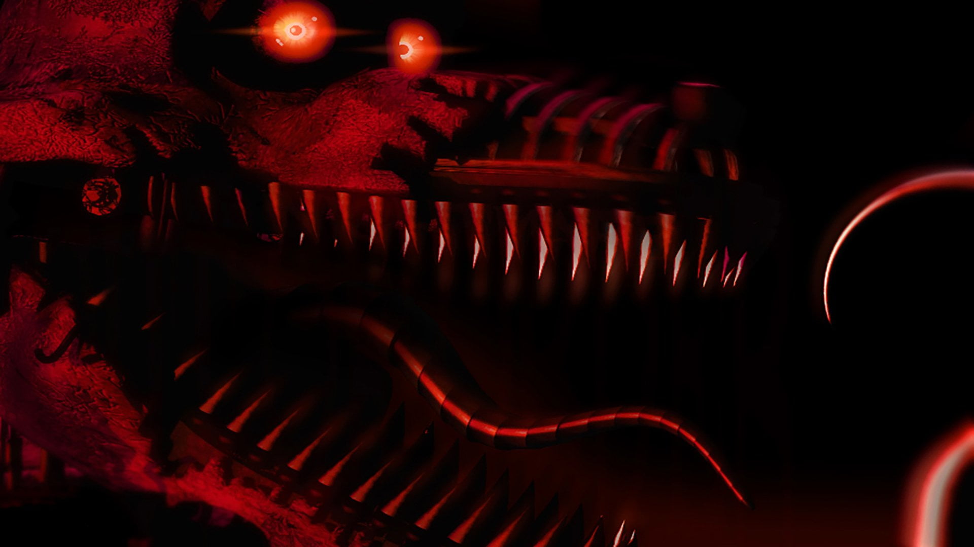musical equipment, lighting equipment, dragon, dark, Five Nights at Freddys, no people, musical instrument, Foxy (Five Nights at Freddys), in a row, Scary, HD Wallpaper