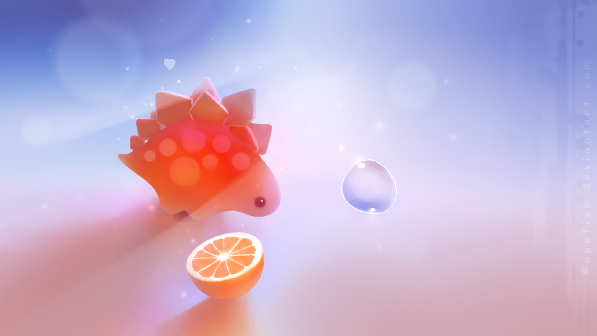 graphics, stegosaurus, 1080P, dinosaur, creative and graphics, hd, creative, HD Wallpaper