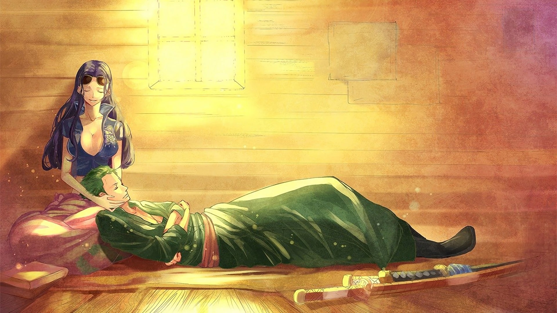 and, couple, roronoa, series, piece, one, nico, zoro, 1080P, robin, HD Wallpaper