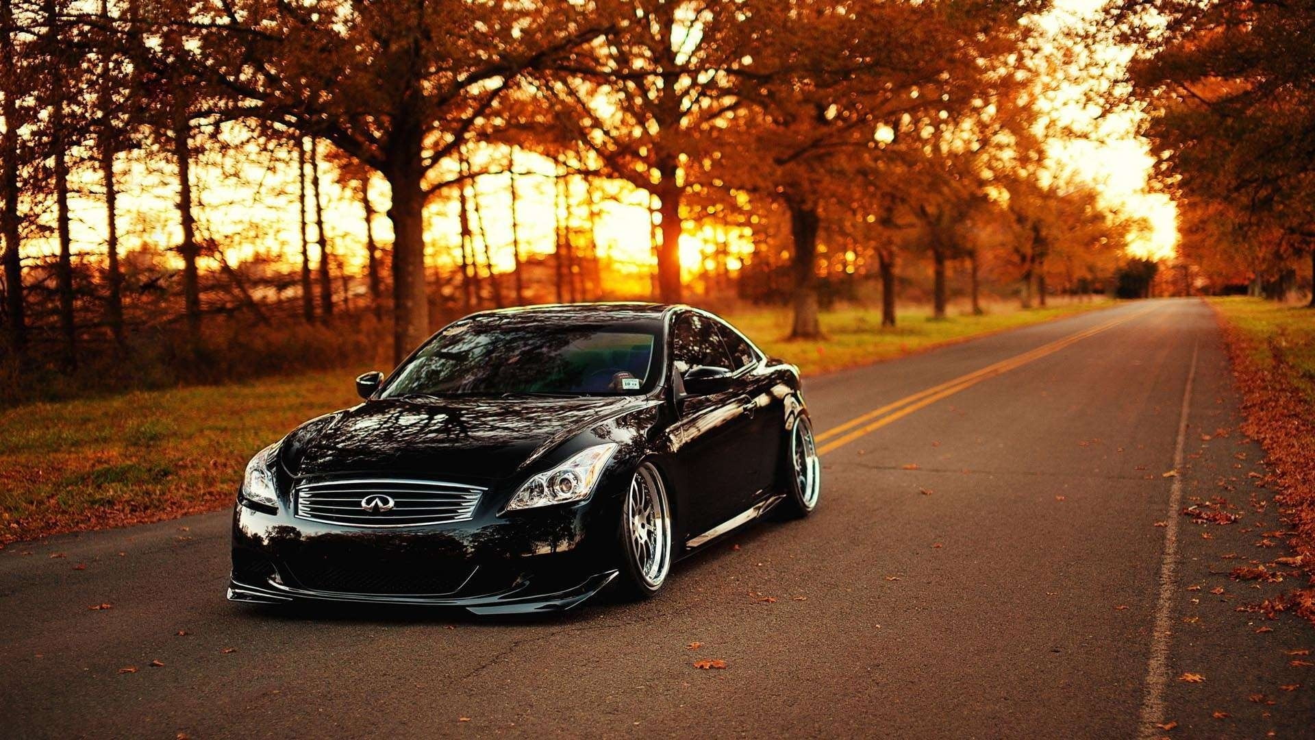 g, seasons, infiniti, sport, Black, autumn, wheels, tuning, cars, 1080P, season, autumn (season), nature, luxury, jdm, art, hd, x, HD Wallpaper