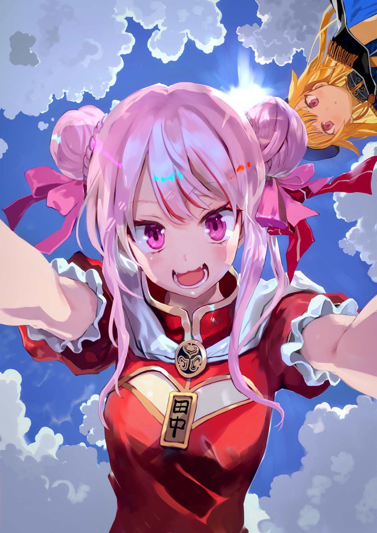 pink hair, pink eyes, anime, open mouth, 1080P, anime girls, Phone HD Wallpaper