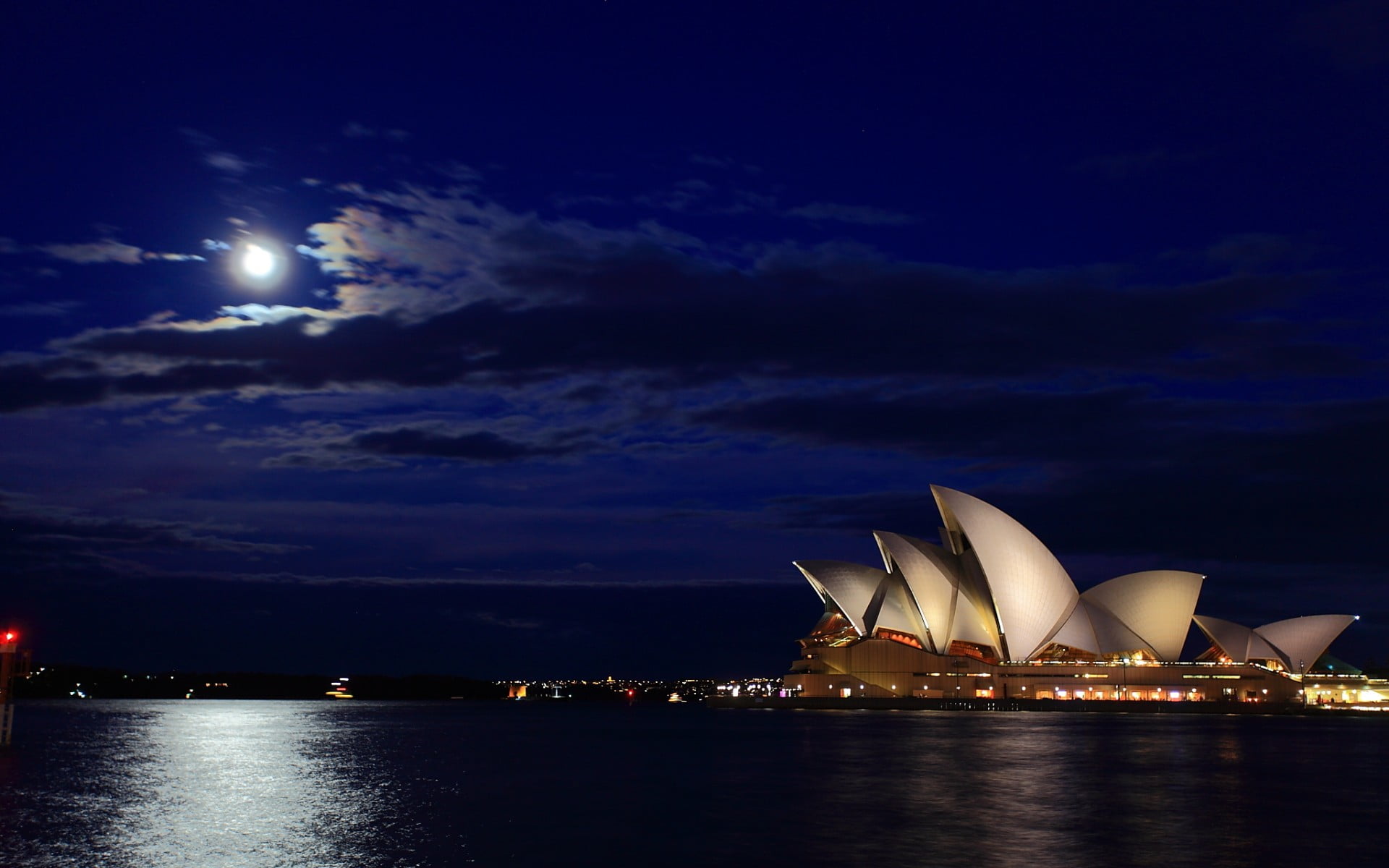 cityscape, night, australia, house, illuminated, nature, blue, arts culture and entertainment, sea, opera, building exterior, travel destinations, 1080P, HD Wallpaper