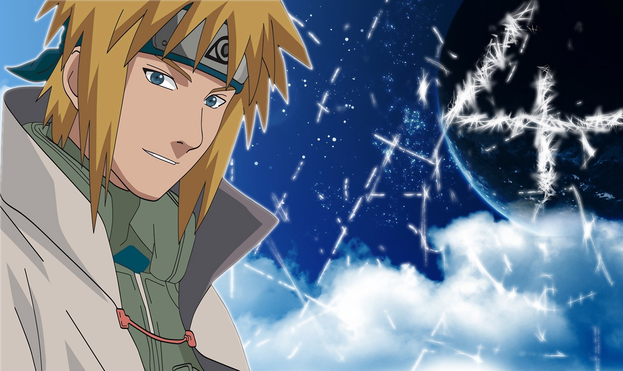 art and craft, Anime, bright, star - space, holiday, symbol, night, Naruto shippuden, cloud - sky, window, snow, beauty in nature, Sky, outdoors, Yondaime, HD Wallpaper