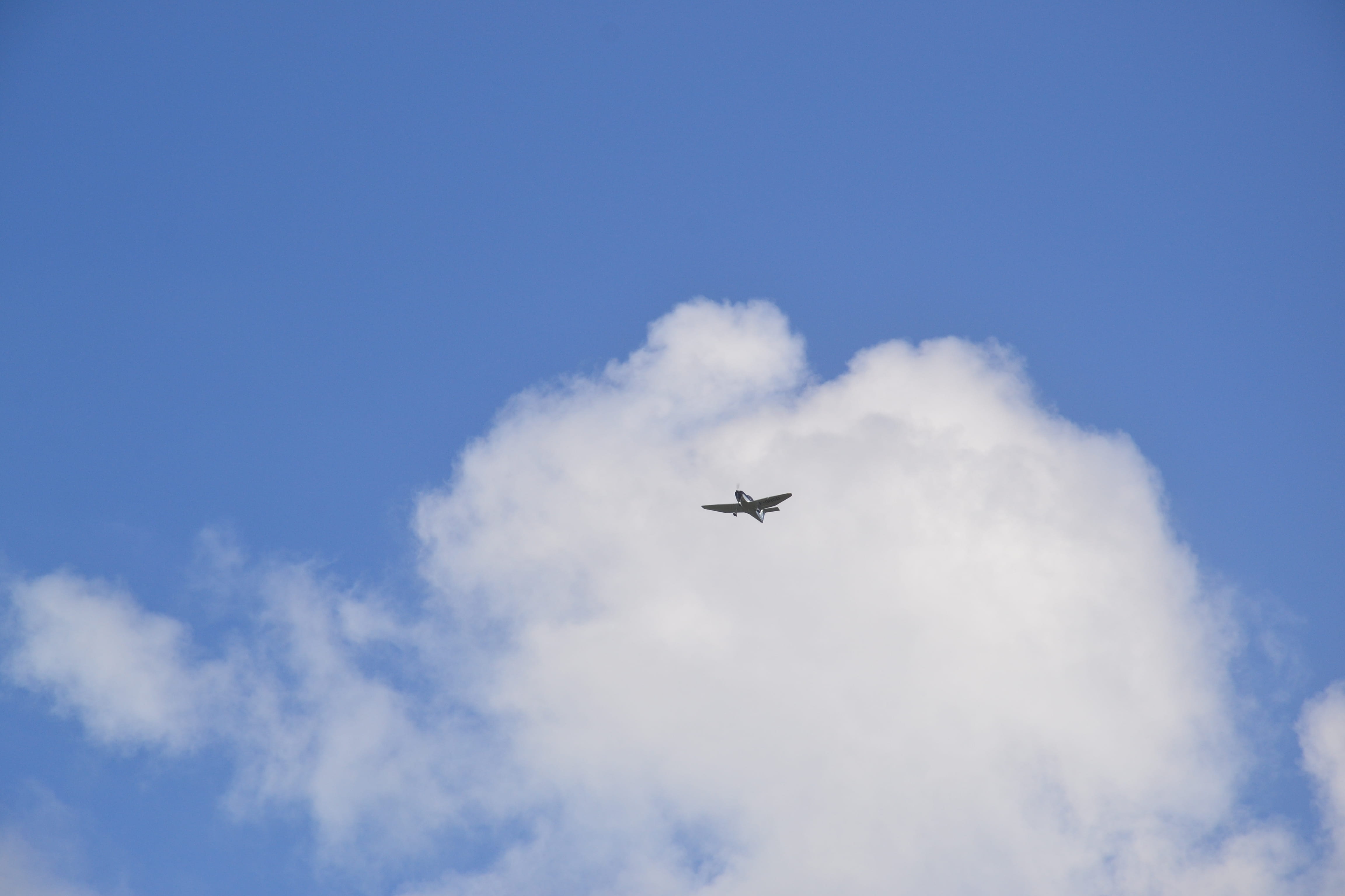 beach, trail, cloud, arcachon, blue, low angle view, white, fighter plane, cloud - sky, sea, flying, no people, 4K, mode of transportation, motion, mid-air, HD Wallpaper