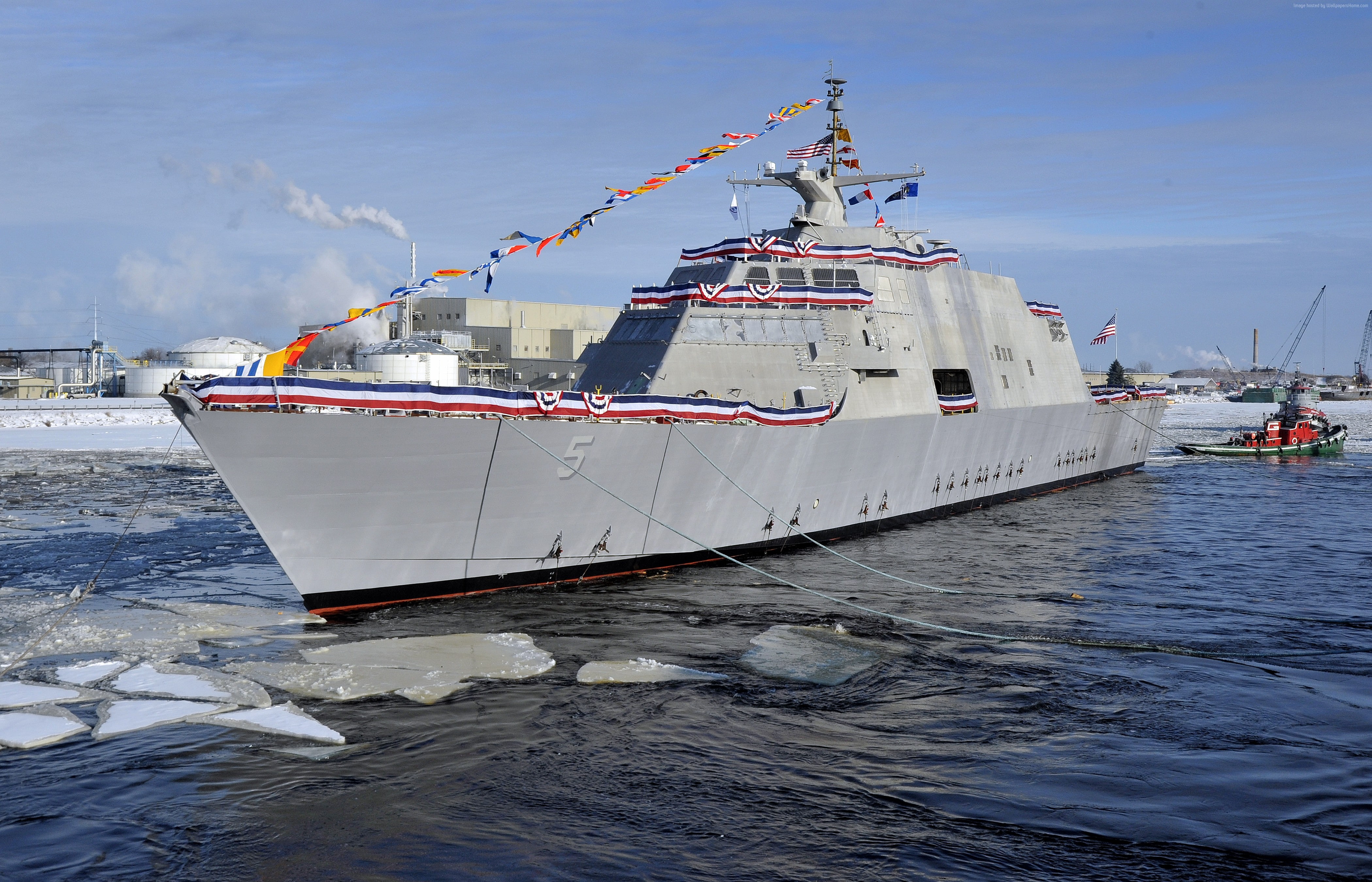 dom class, USS Milwaukee, littoral combat, 4K, lead ship, LCS-5, USA Navy, HD Wallpaper