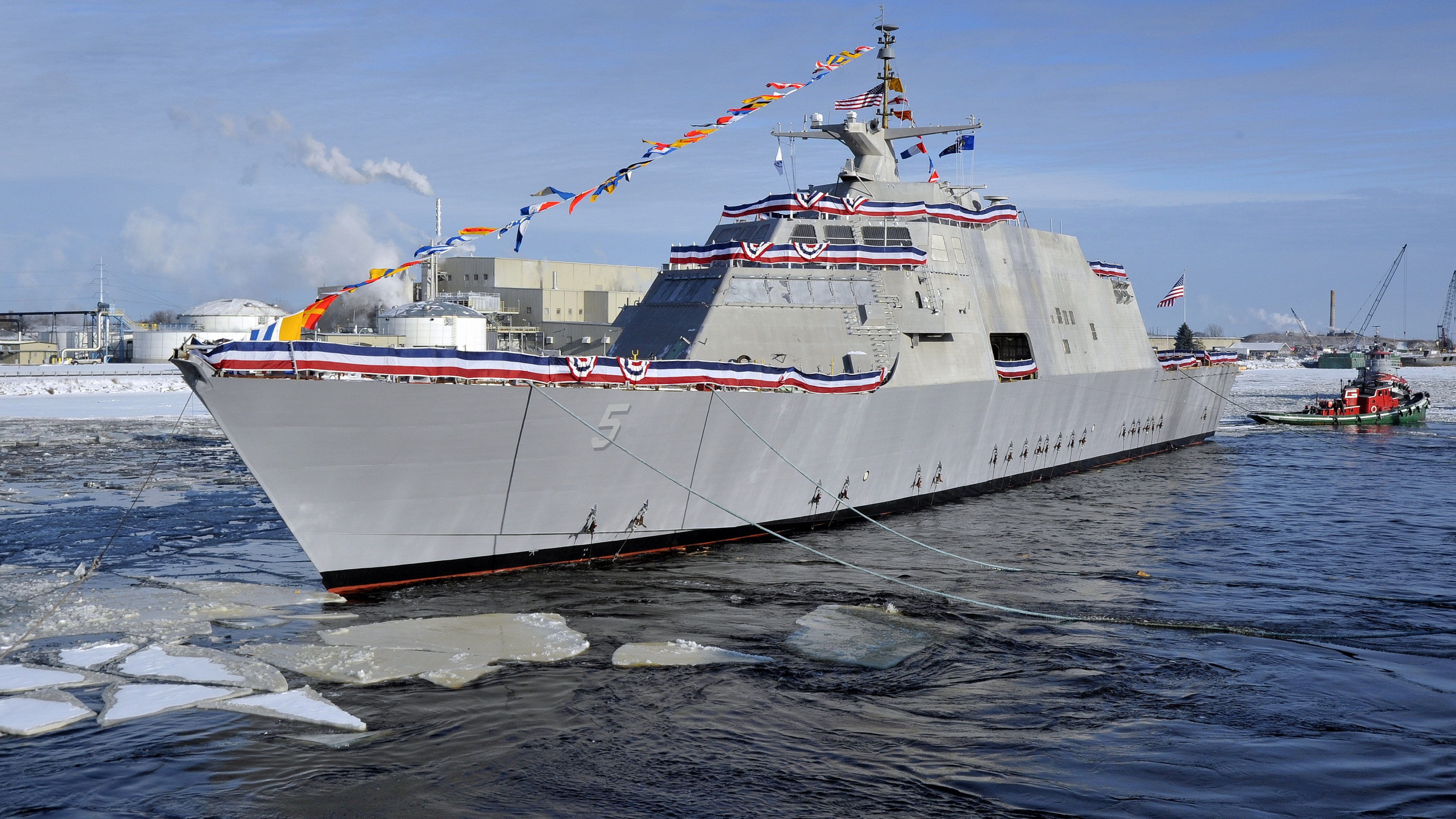 navy, LCS-5, USA Navy, USS Milwaukee, ship, lead ship, 4K, littoral combat, white, Freedom class, HD Wallpaper