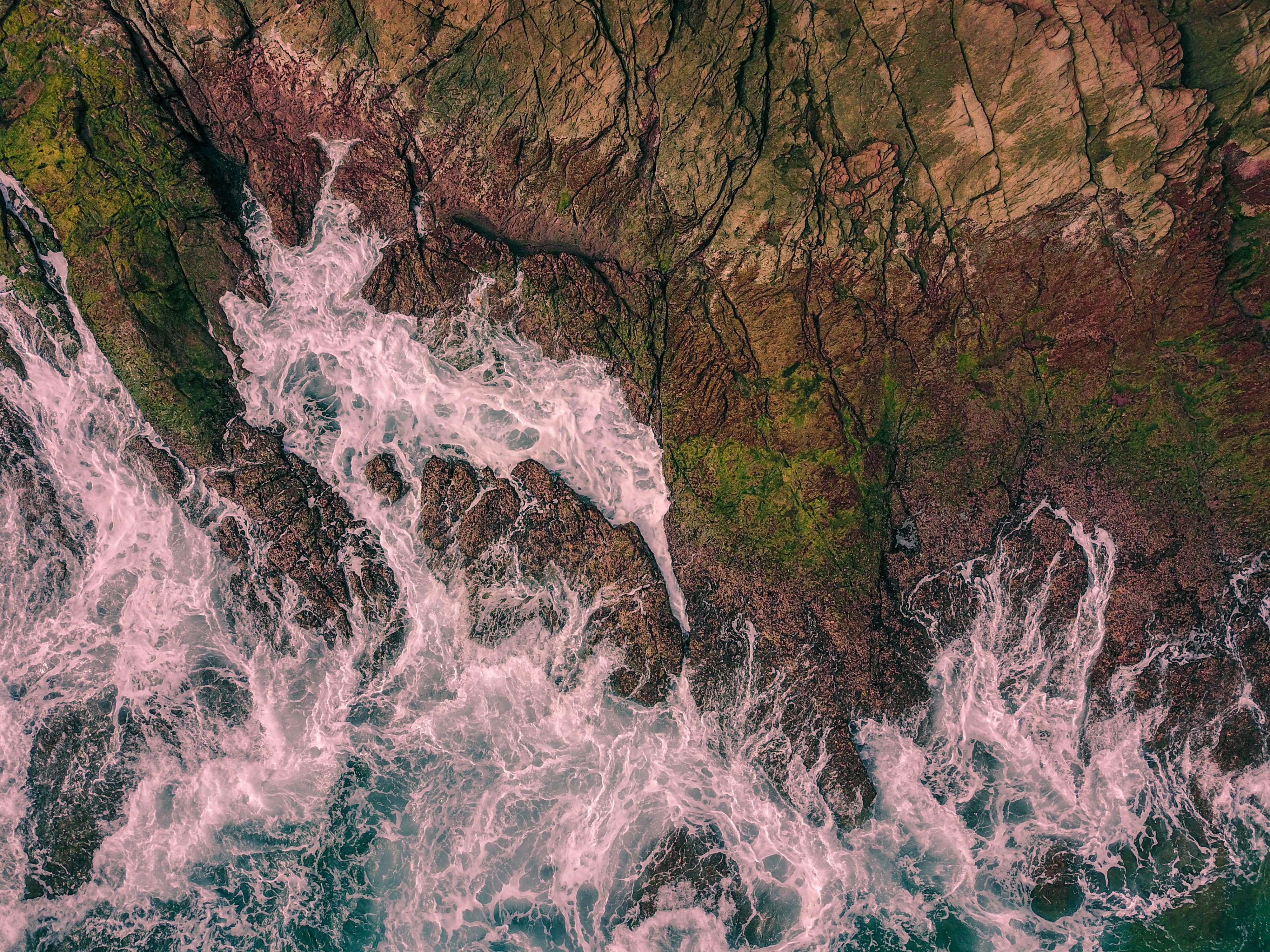color, brown, rock, beauty in nature, sea, wave, crashing water, rock - object, blurred motion, motion, flowing water, body, cliff, sport, selective, nature, HD Wallpaper