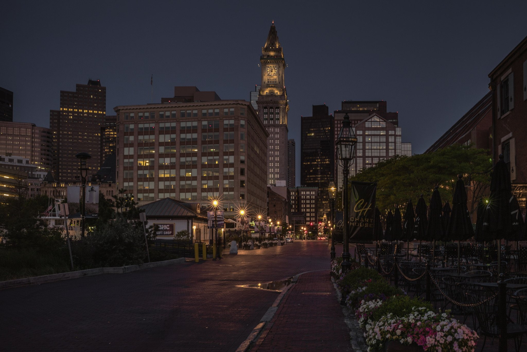 skyline, boswash, bridges, cities, boston, atlantique, tower, massachusetts, ocean, 1080P, night, bay, architecture, city, usa, HD Wallpaper