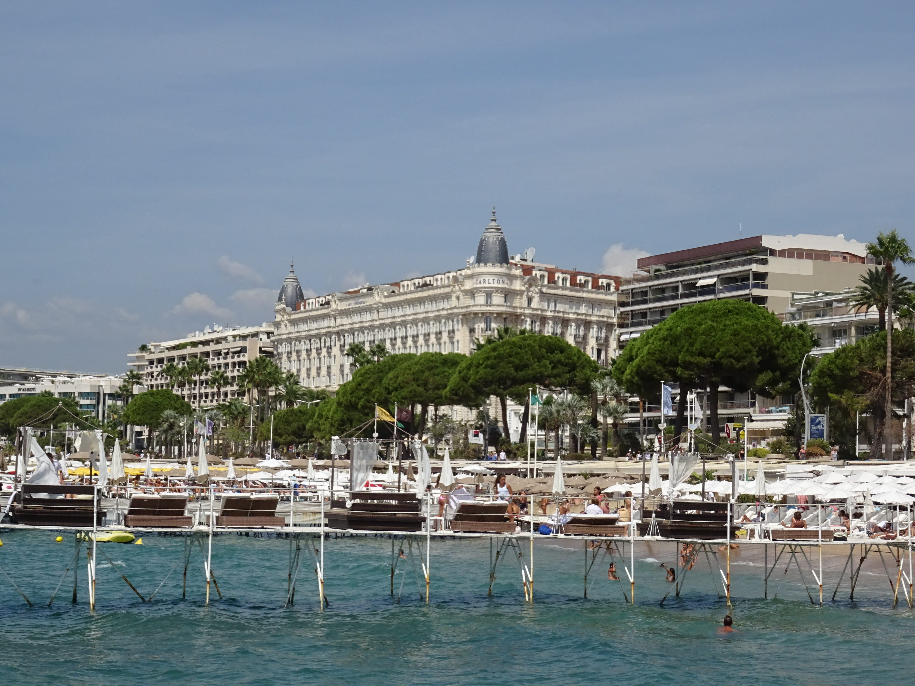 building, travel destinations, city, vacations, building exterior, waters, hotel carlton, city trip, places of interest, no people, moored, nature, côte dazur, HD Wallpaper