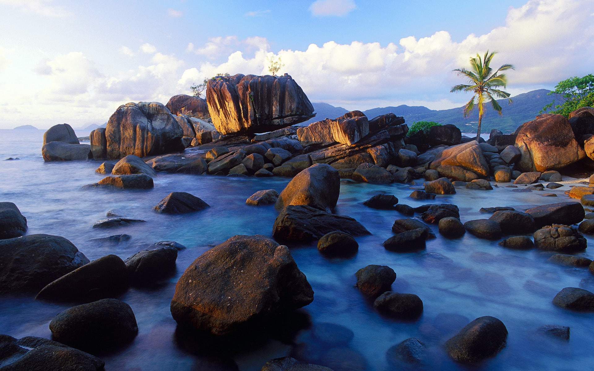 soleil, Island, Coast, anse, 1080P, Mahe, Seychelles, Stones, HD Wallpaper