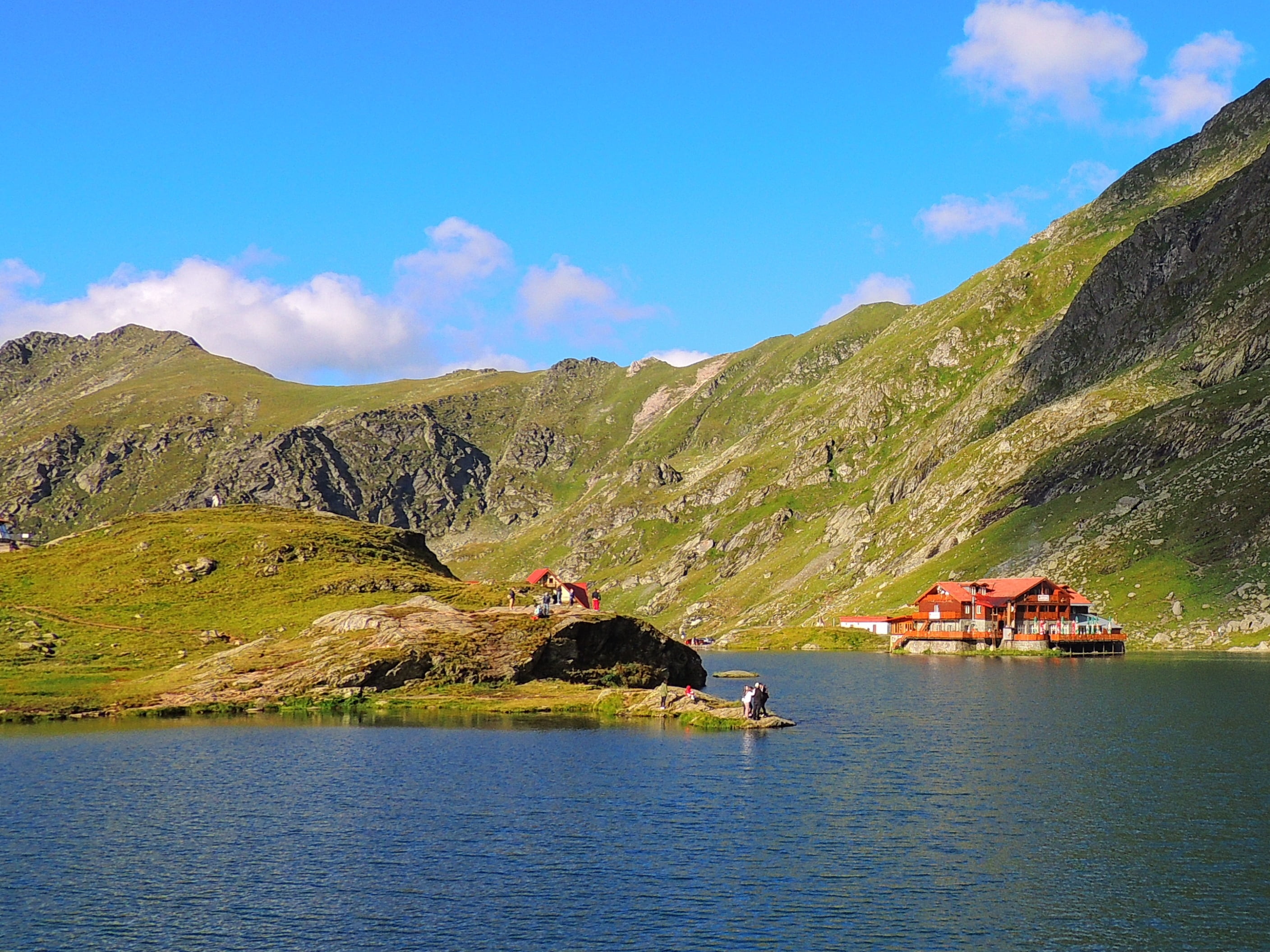 tranquility, water, norway, nature, plant, romania, fjord, waterfront, building exterior, day, mountain, reflections, 2K, beauty in nature, europe, architecture, HD Wallpaper