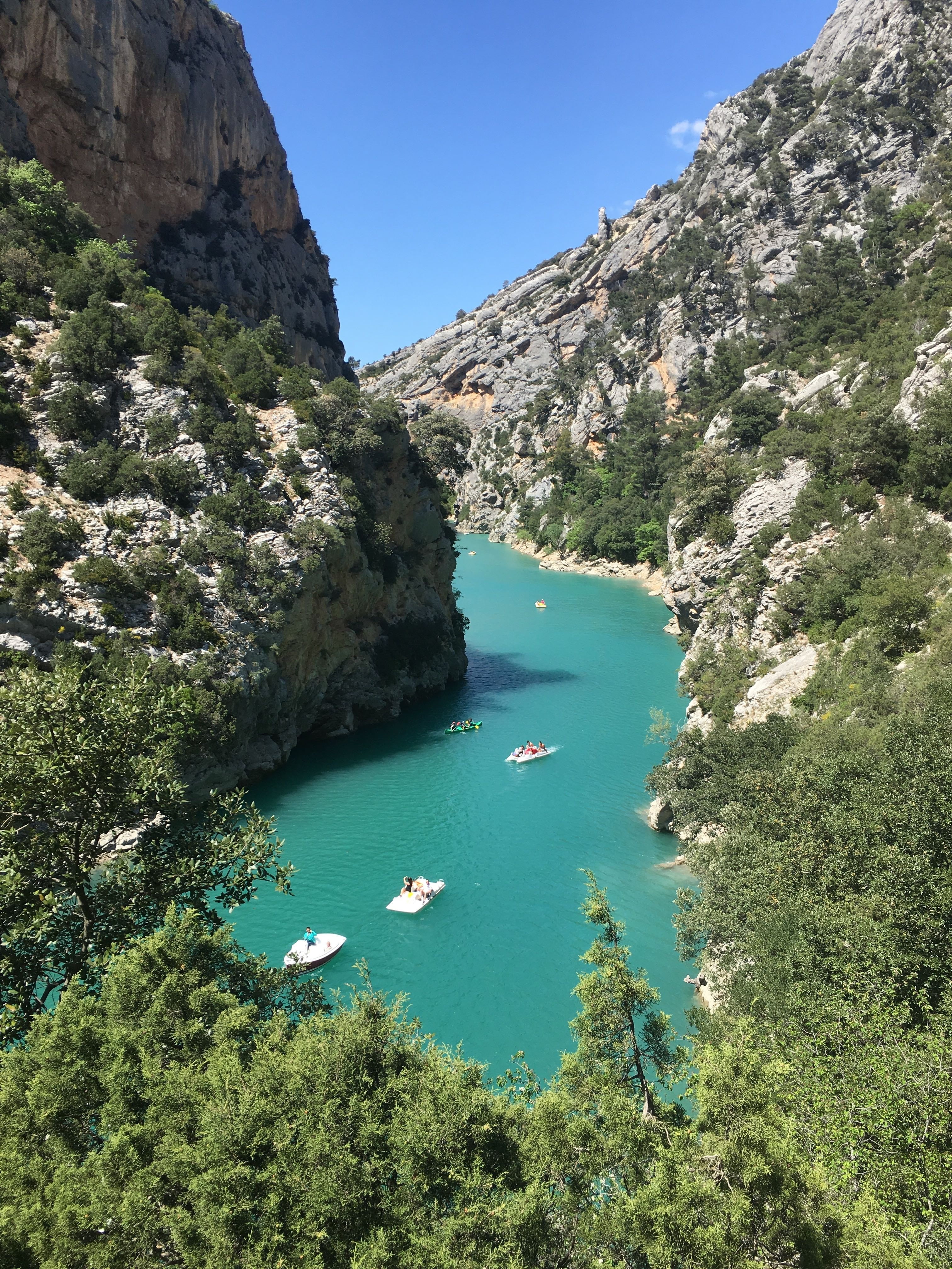 no people, france, day, gorges du verdon, turquoise colored, plant, mode of transportation, nature, lac saint croix, 4K, tranquility, beauty in nature, Phone HD Wallpaper
