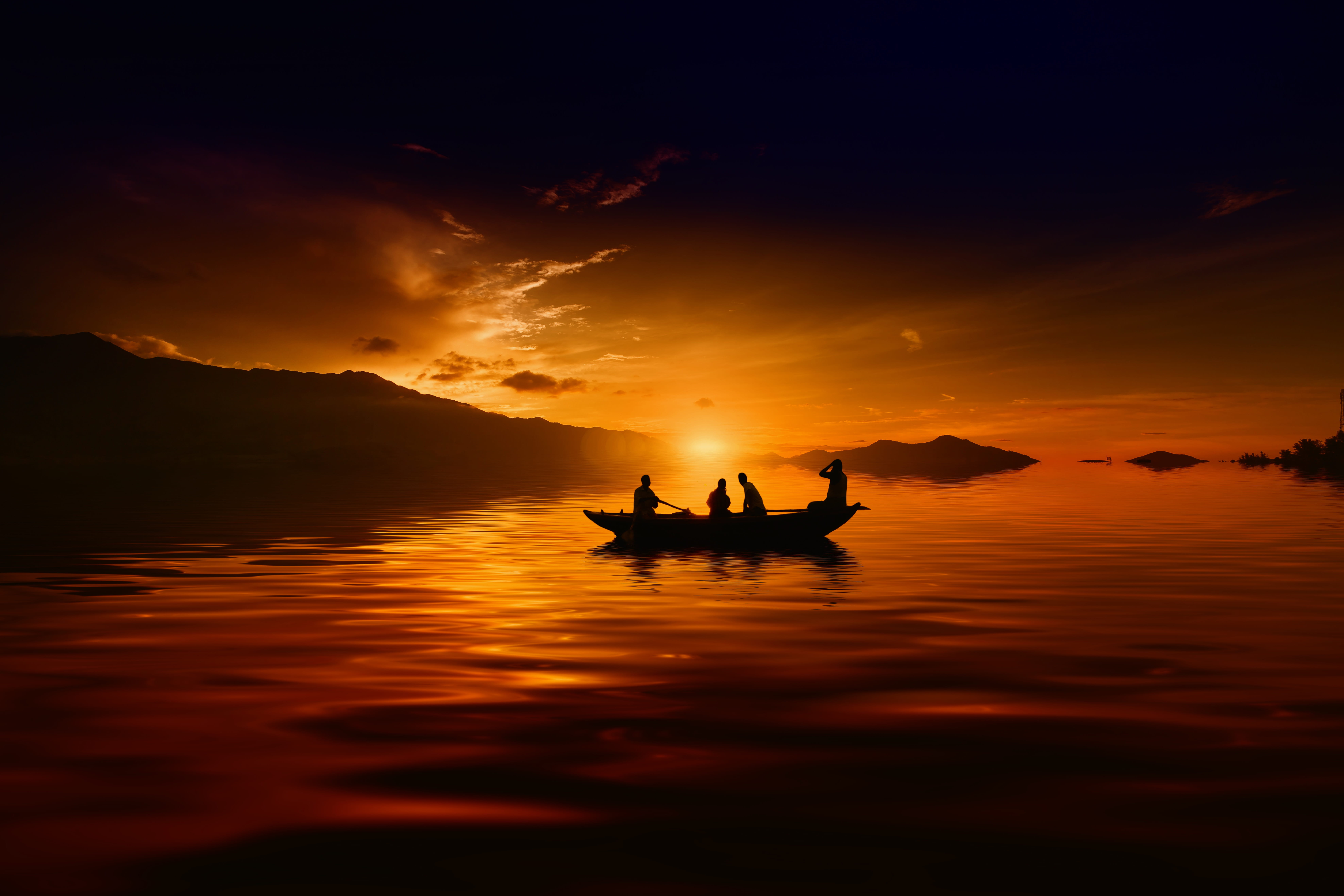 tranquil scene, photo shoot, outdoors, scenics - nature, philosophy, water, sun, photographer, transportation, beach, orange color, wave, nautical vessel, HD Wallpaper