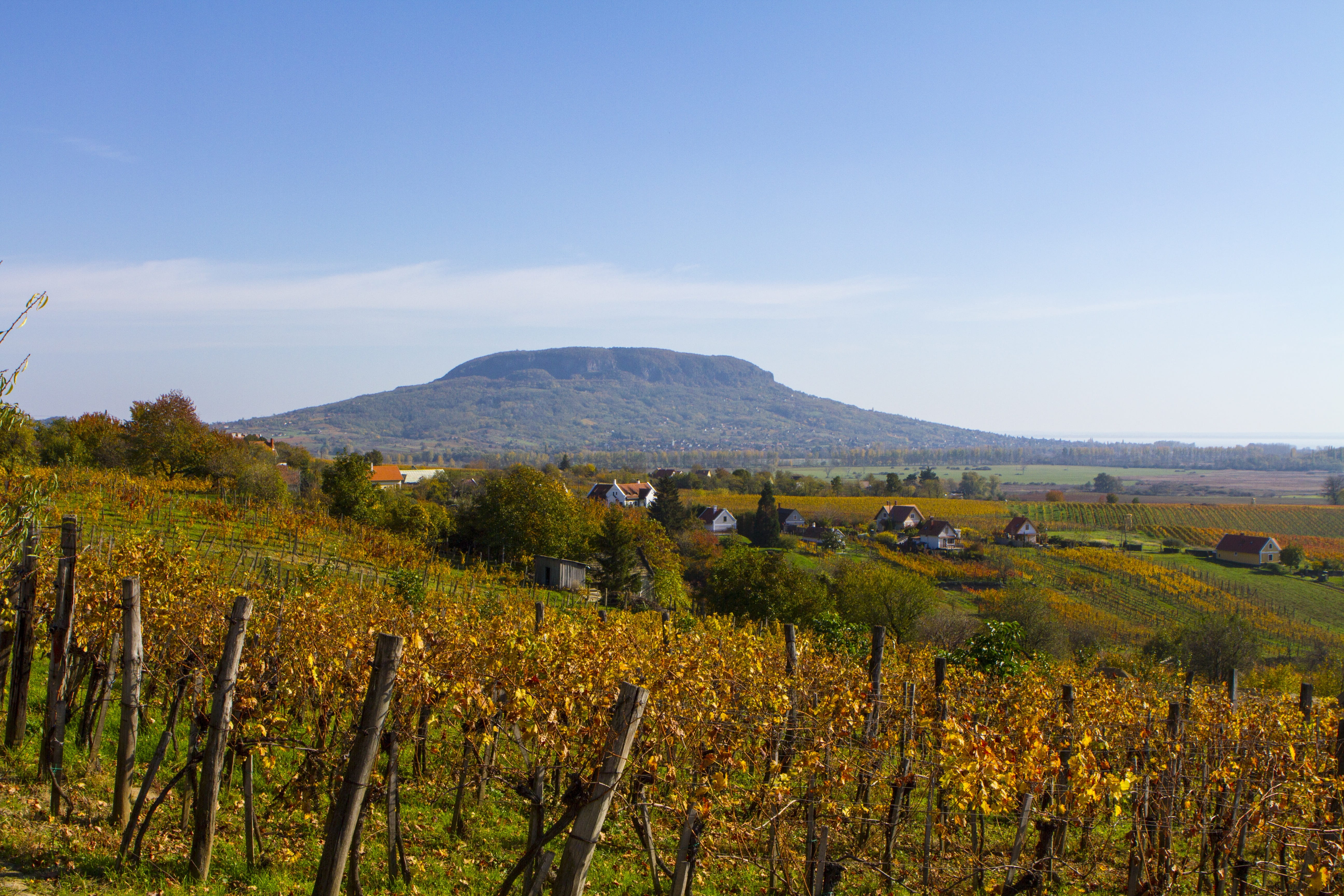 tranquility, sky, hungarian landscape, rural areas, tourism, land, plant, rural landscape, mountain, idyllic, environment, landscape, badacsony, heaven, HD Wallpaper