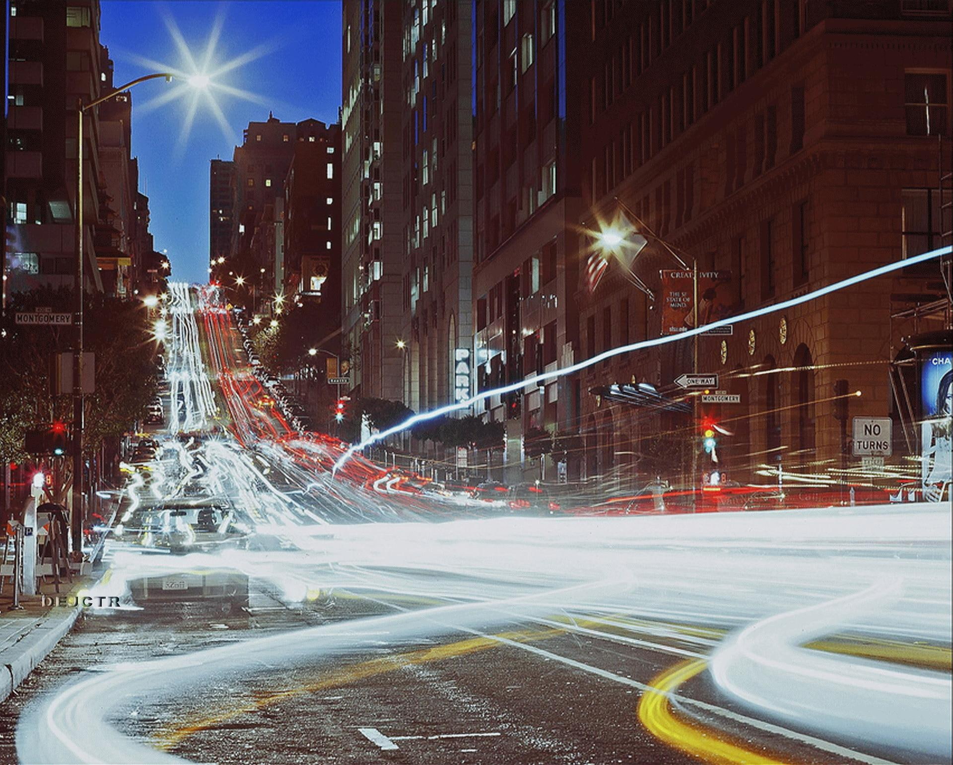 nice, dejctr, 1080P, x, nature and landscapes, color, city, night, HD Wallpaper
