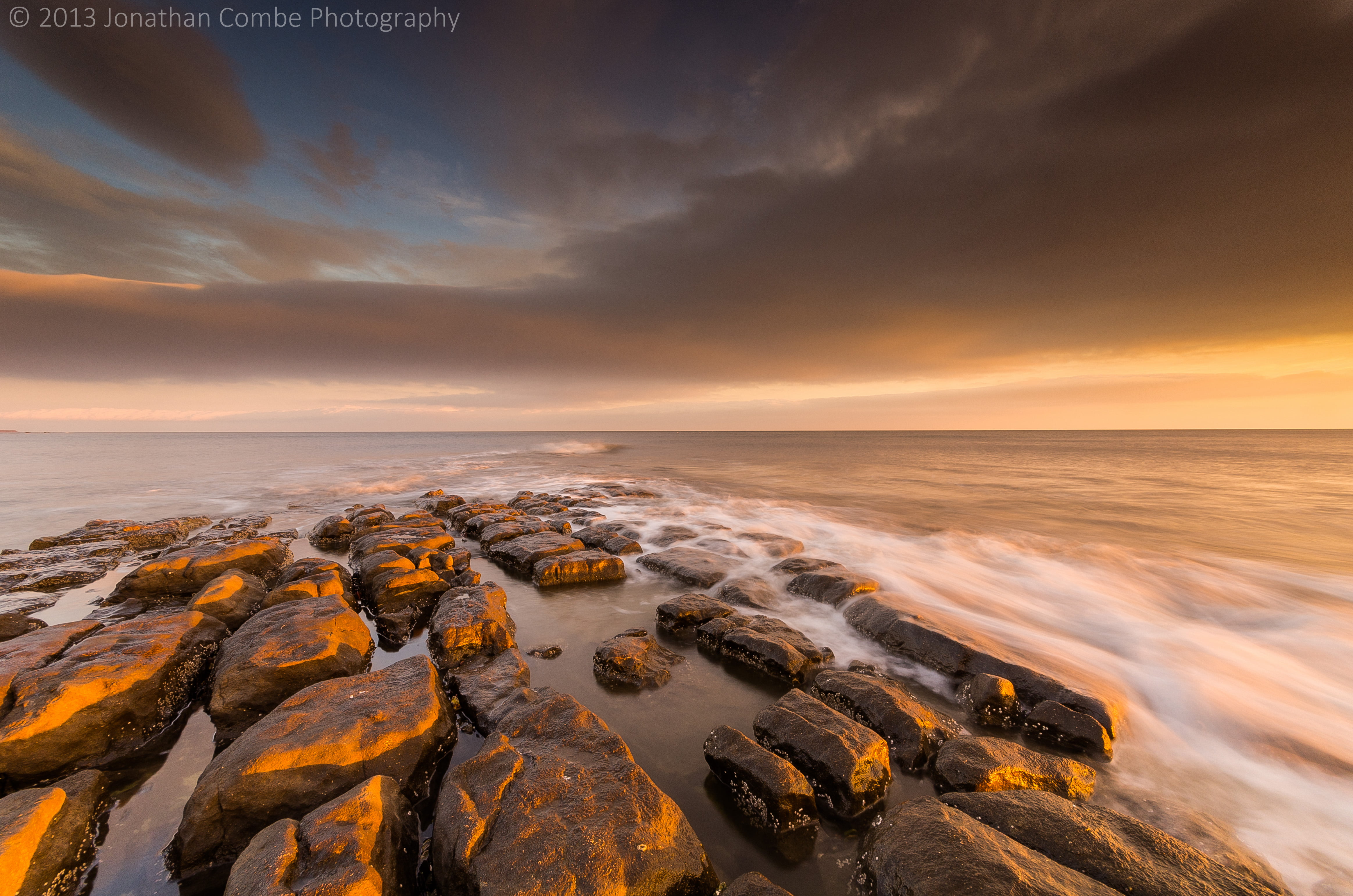 Stone, sea, coastline, clouds, sky, beauty In Nature, 4K, water, landscape, nature, orange Color, rock - Object, sunrise - Dawn, First Light, beach, photo, HD Wallpaper