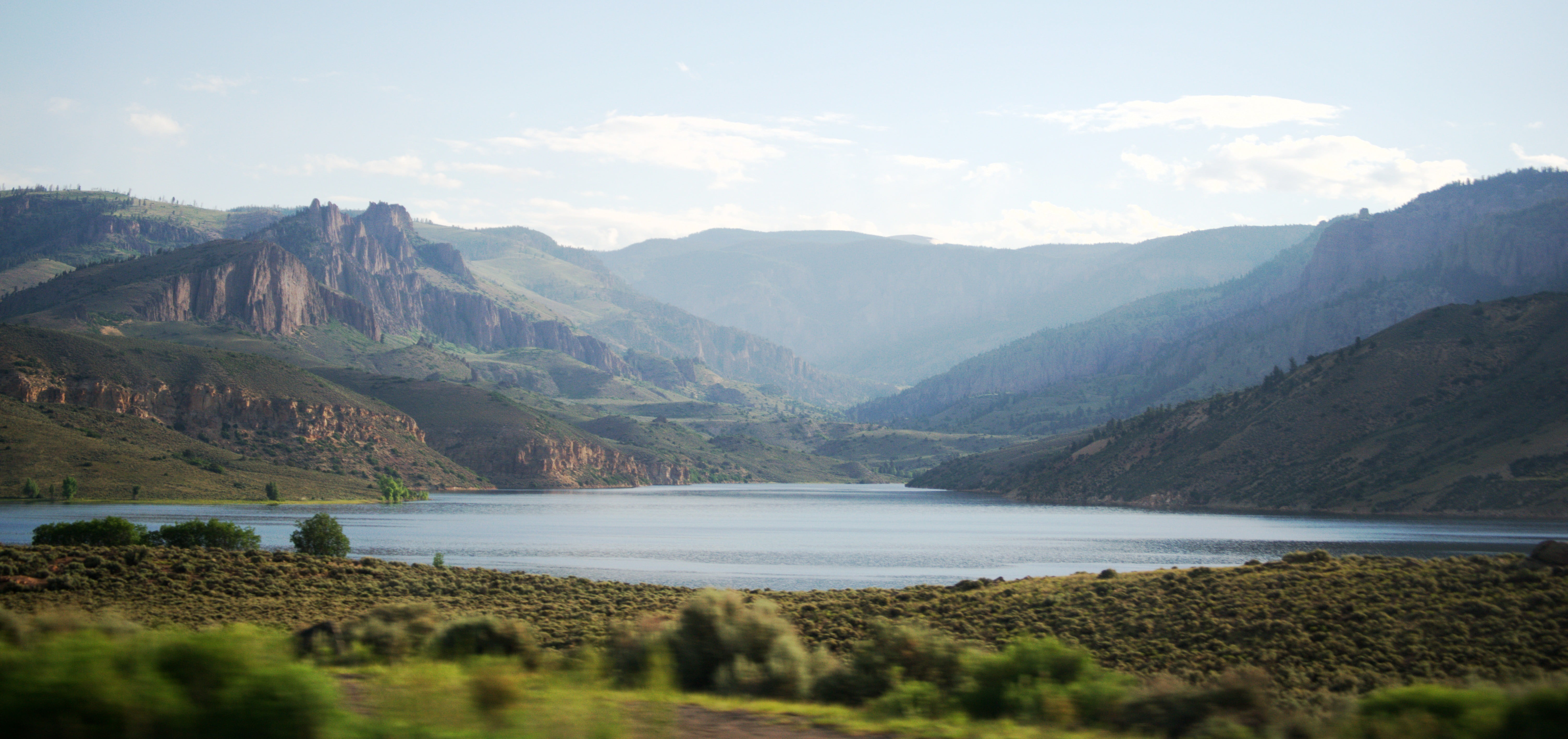 idyllic, land, brown, non-urban scene, hills, mountain, sky, remote, environment, lake, nature, tranquility, green, mountain range, Colorado, tranquil scene, HD Wallpaper