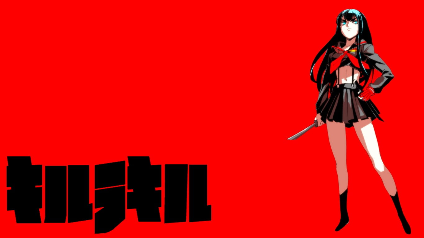 one person, indoors, Kill la Kill, women, arts culture and entertainment, 720P, full length, clothing, front view, hairstyle, three quarter length, studio shot, HD Wallpaper