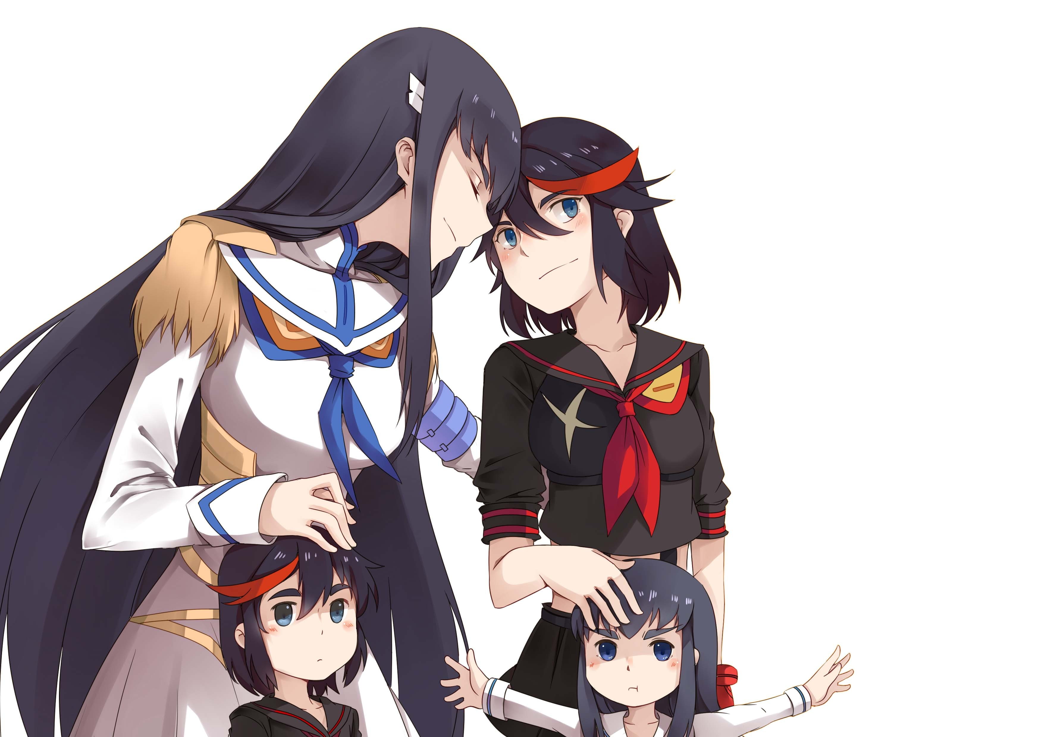 representation, clothing, white background, costume, standing, cut out, Kill la Kill, holding, 2K, disguise, mask - disguise, well-dressed, Kiryuin Satsuki, HD Wallpaper