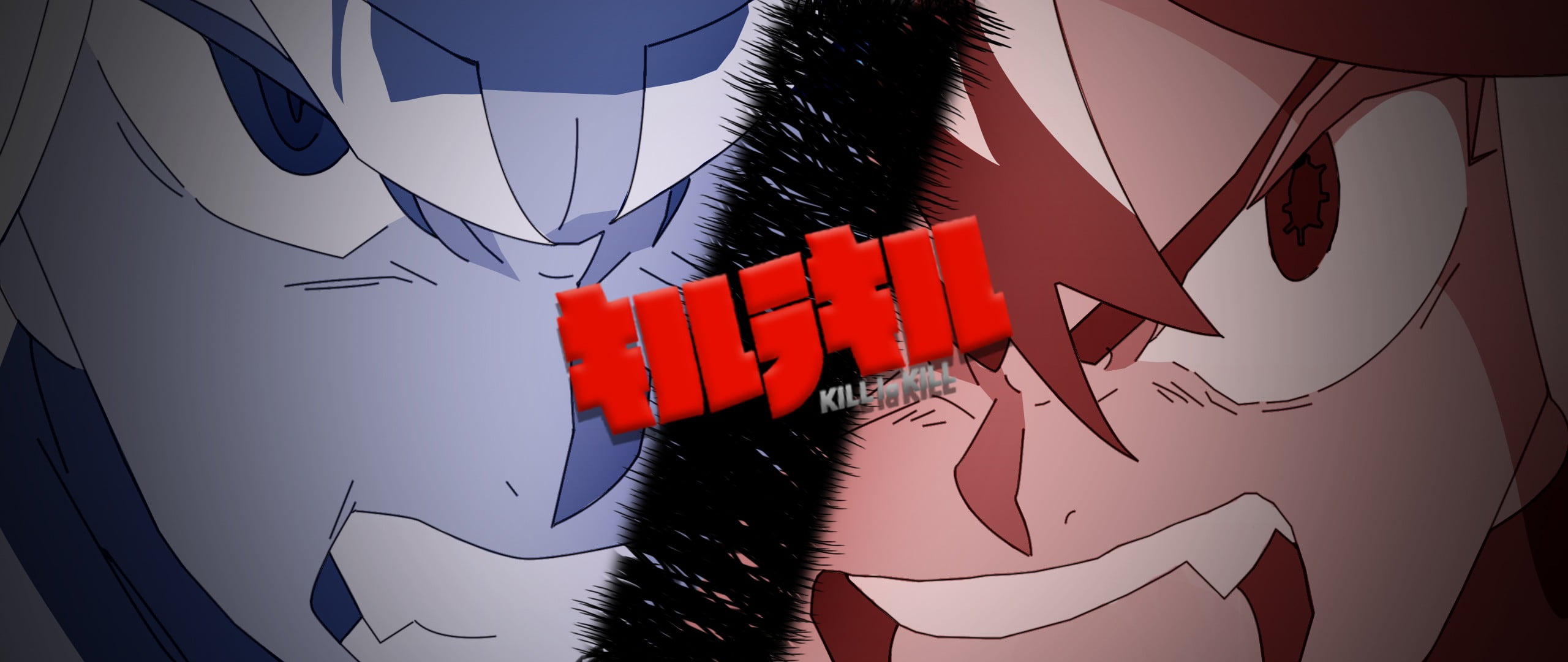 domestic animals, communication, day, mammal, Kiryuin Satsuki, nature, text, red, Kill la Kill, backgrounds, no people, sky, Matoi Ryuuko, creativity, representation, HD Wallpaper
