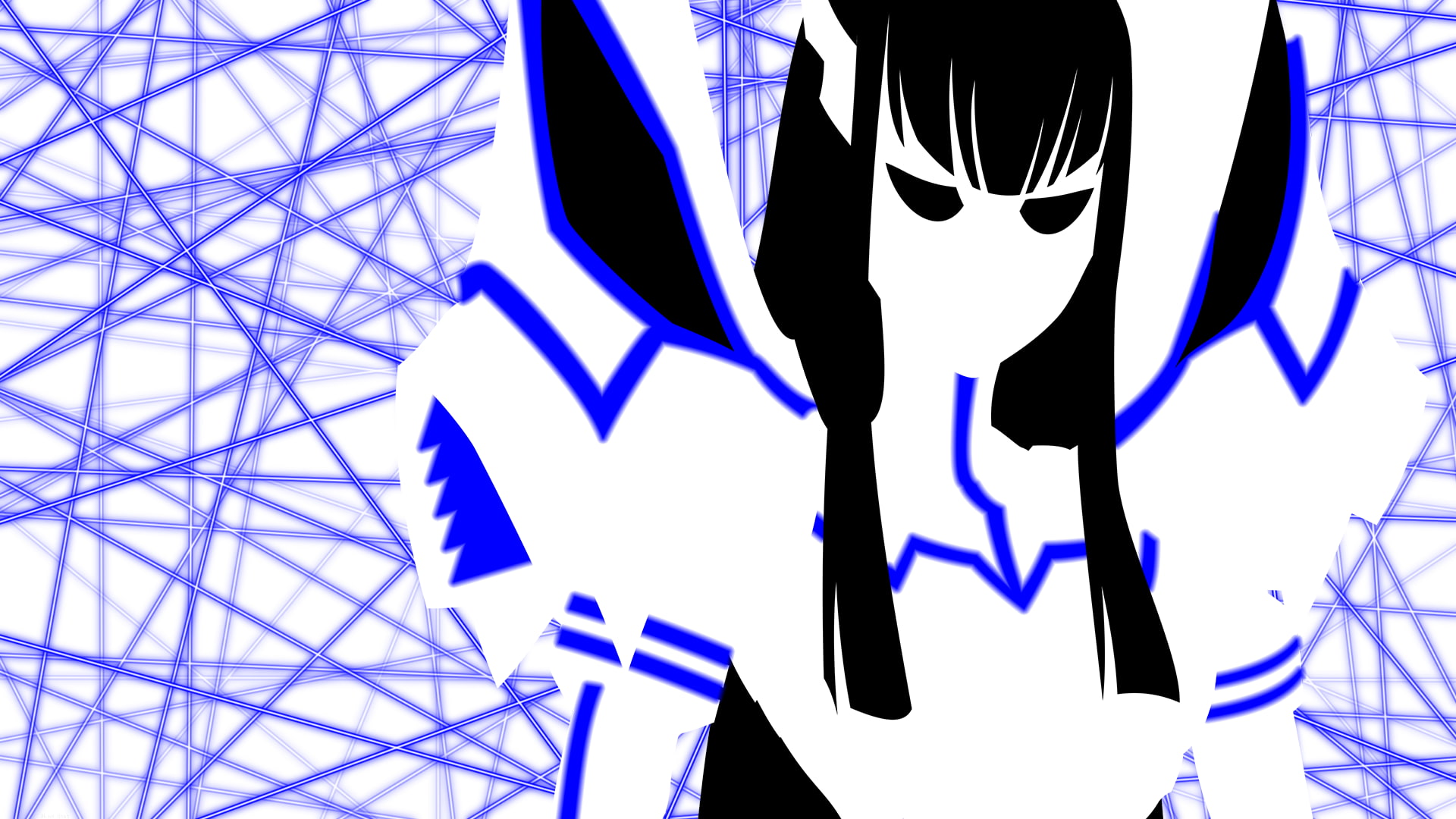 abstract, Kiryuin Satsuki, front view, art and craft, real people, pattern, illuminated, close-up, Kill la Kill, western script, wall - building feature, HD Wallpaper