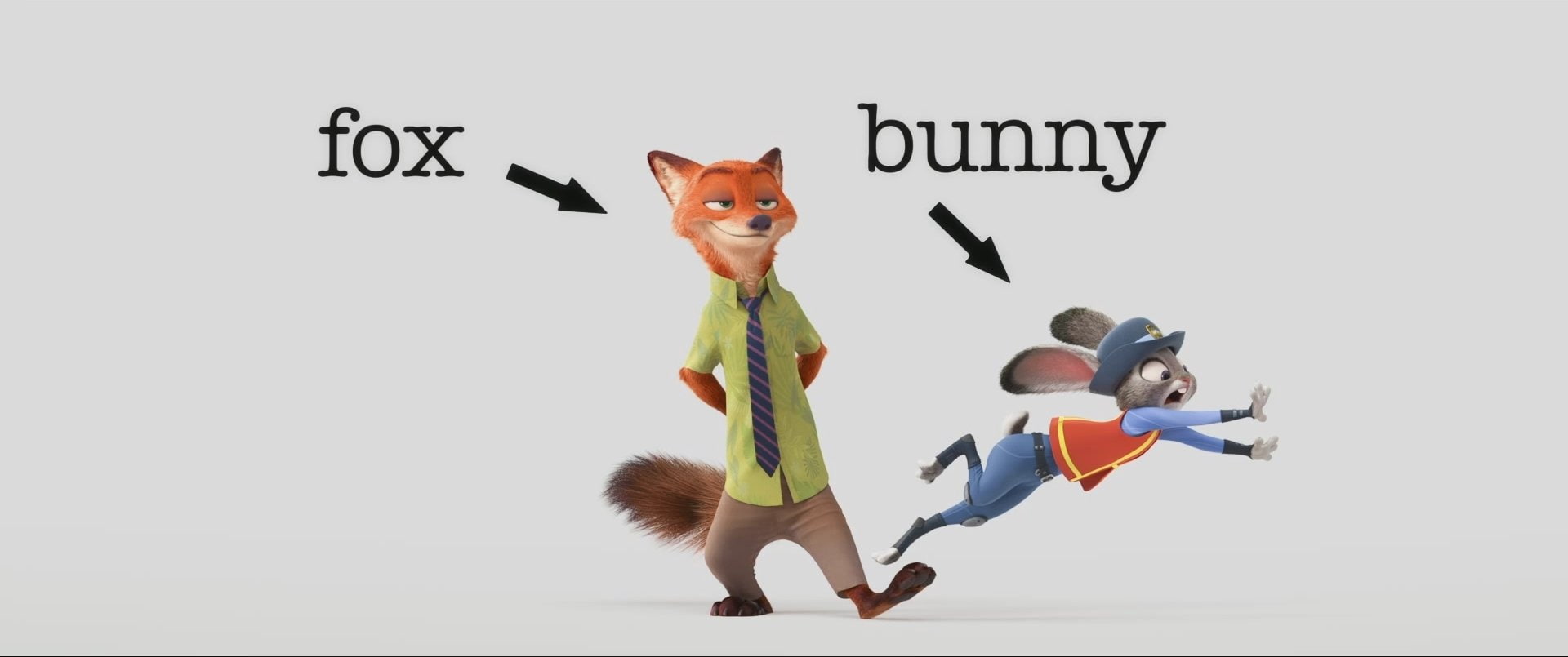 1080P, Fox, Cartoon, Zootopia, Anthro, Screen Shot, rabbits, Judy Hopps, Nick wilde, 3d, movies, animals, HD Wallpaper