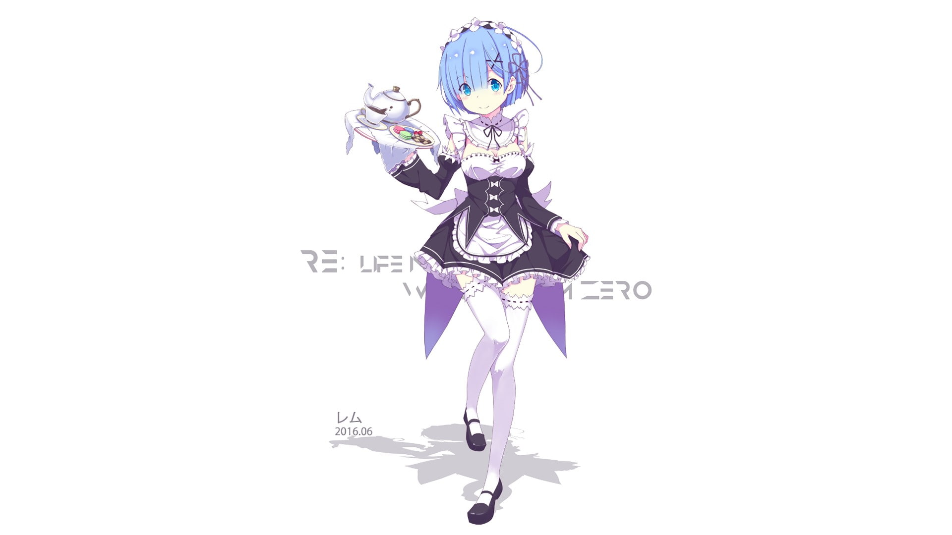 Re:, Rem (Re: Zero), hd, art and craft, human representation, nature, kara, Zero Kara Hajimeru, 1920x1080 px, indoors, representation, Anime Girls, re, HD Wallpaper
