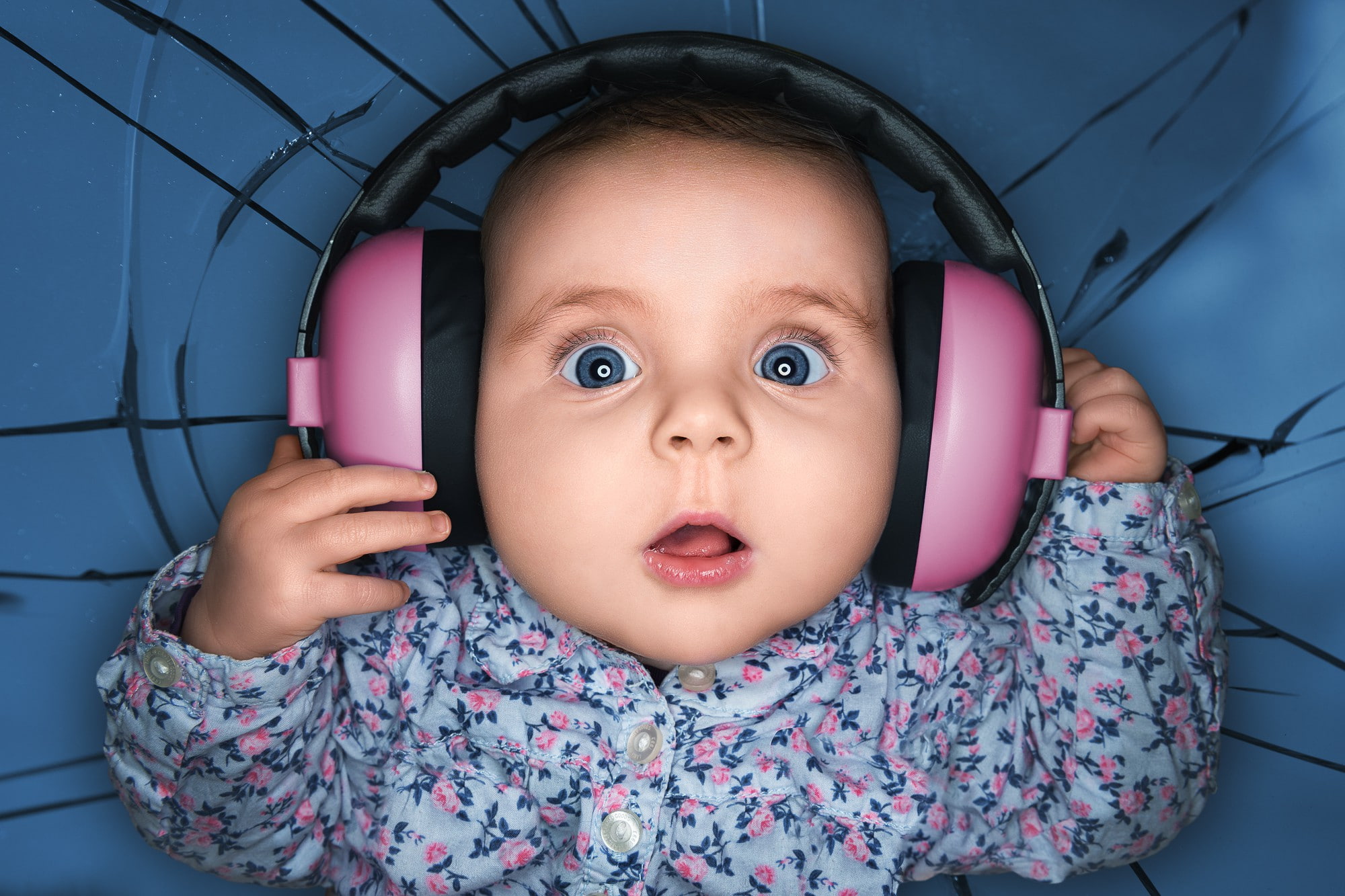 funny, delight, 1080P, headphones, child, HD Wallpaper