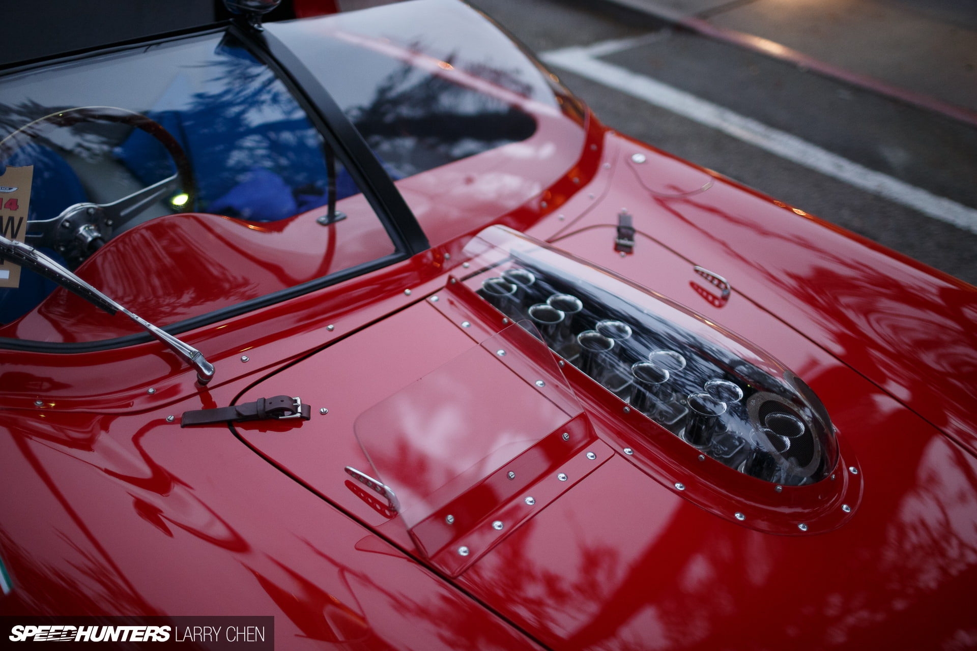 1080P, cars, classic, red, hd, hood, ferrari, car, engine, HD Wallpaper