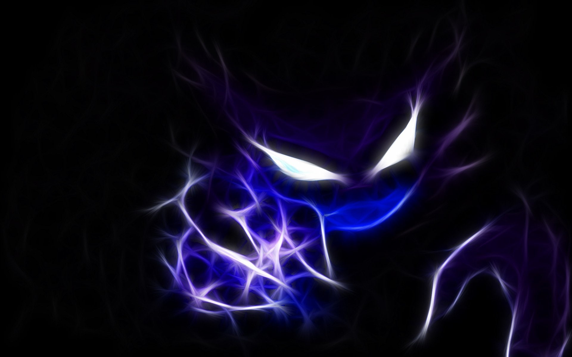 purple, character, Haunter (Pokémon), digital, black, Ghost Pokémon, 1080P, Pokémon, HD Wallpaper