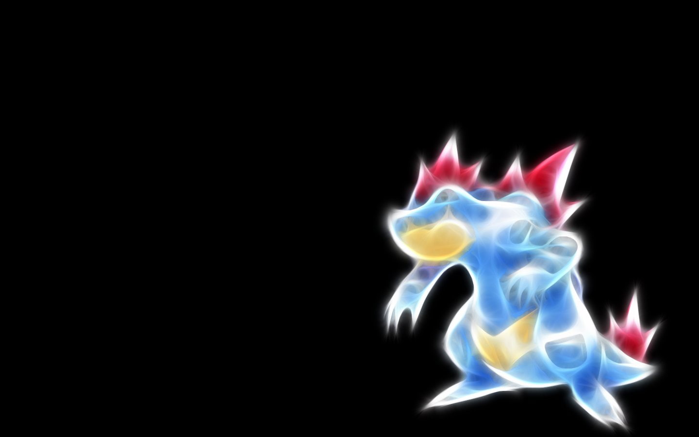 black, pokemon, feraligatr, 720P, background, HD Wallpaper