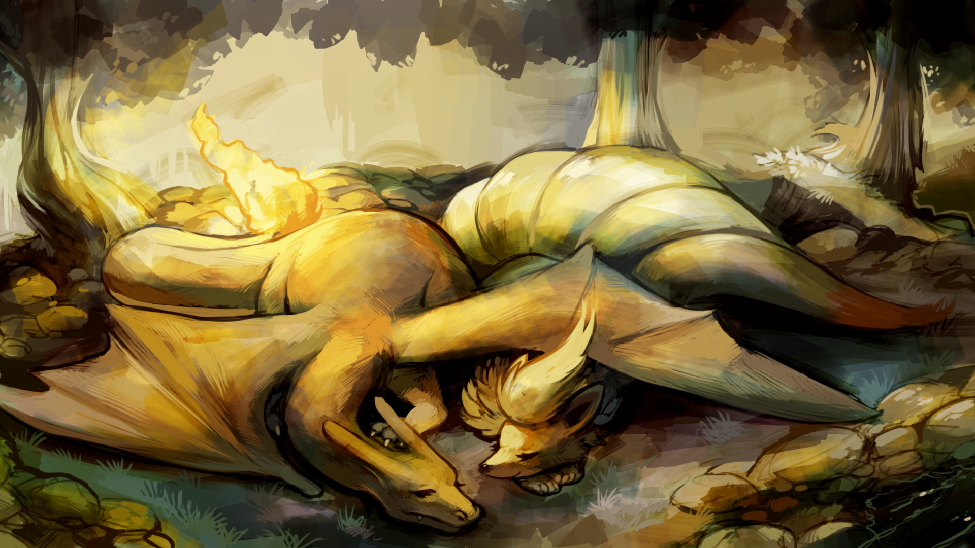 wellbeing, representation, Pokémon, Charizard (Pokémon), vegetable, religion, gold colored, indoors, Fire Pokémon, still life, day, healthy eating, no people, HD Wallpaper