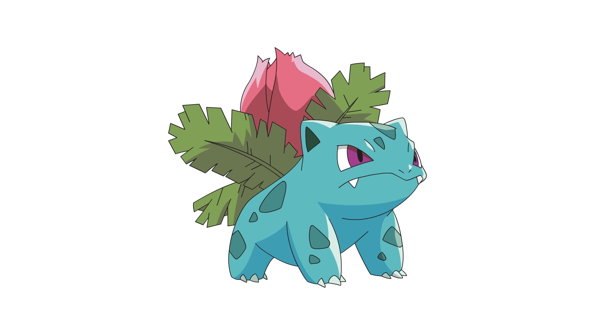 minimalism, background, white background, 1080P, ivysaur, white, HD Wallpaper