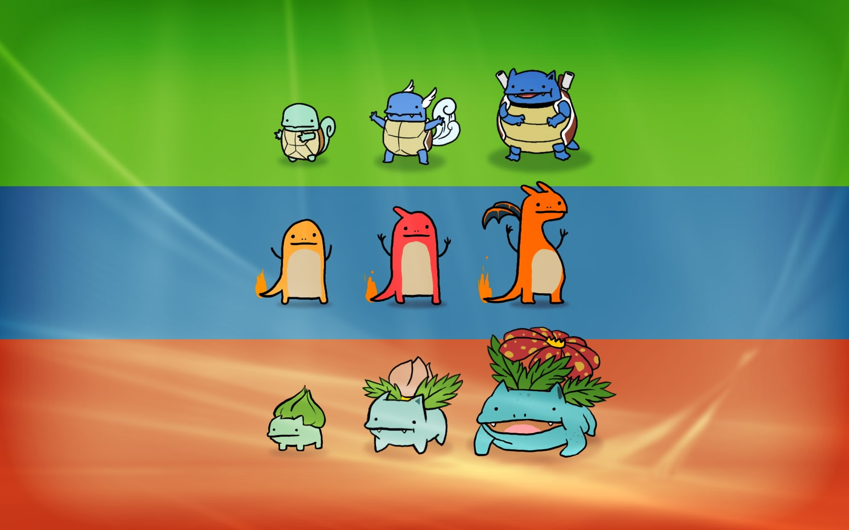 anime, venosaur, squirtle, Bulbasaur, hd, pokemon, charizard, charmander, blastoise, charmelion, art, wartortle, 720P, ivysaur, HD Wallpaper