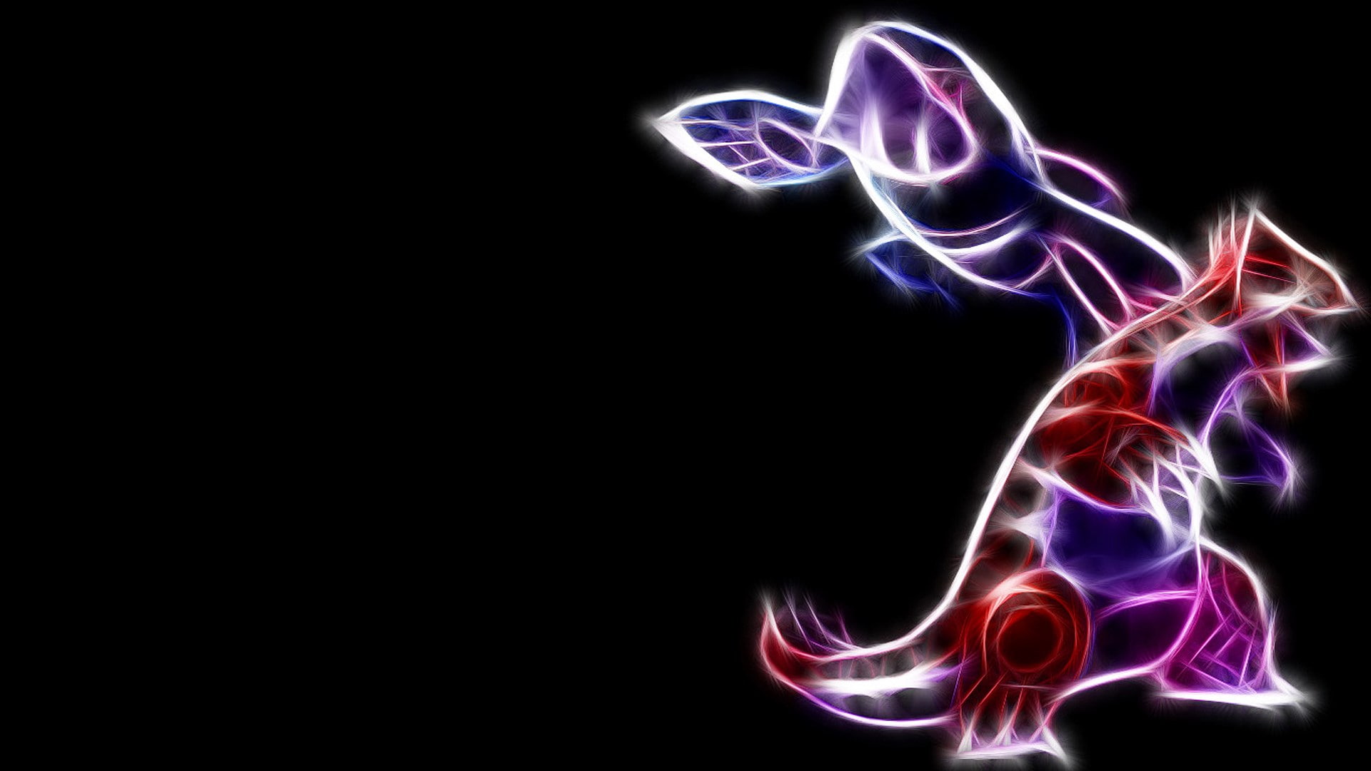 pokemon ruby version, neon, red, long exposure, light - natural phenomenon, blue, black background, purple, pattern, multi colored, neon colored, brightly lit, HD Wallpaper