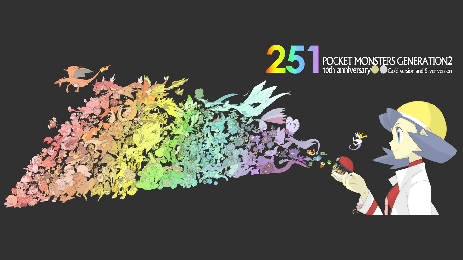 anime, pokemon, gold, hd, silver, 1080P, art, colour, HD Wallpaper