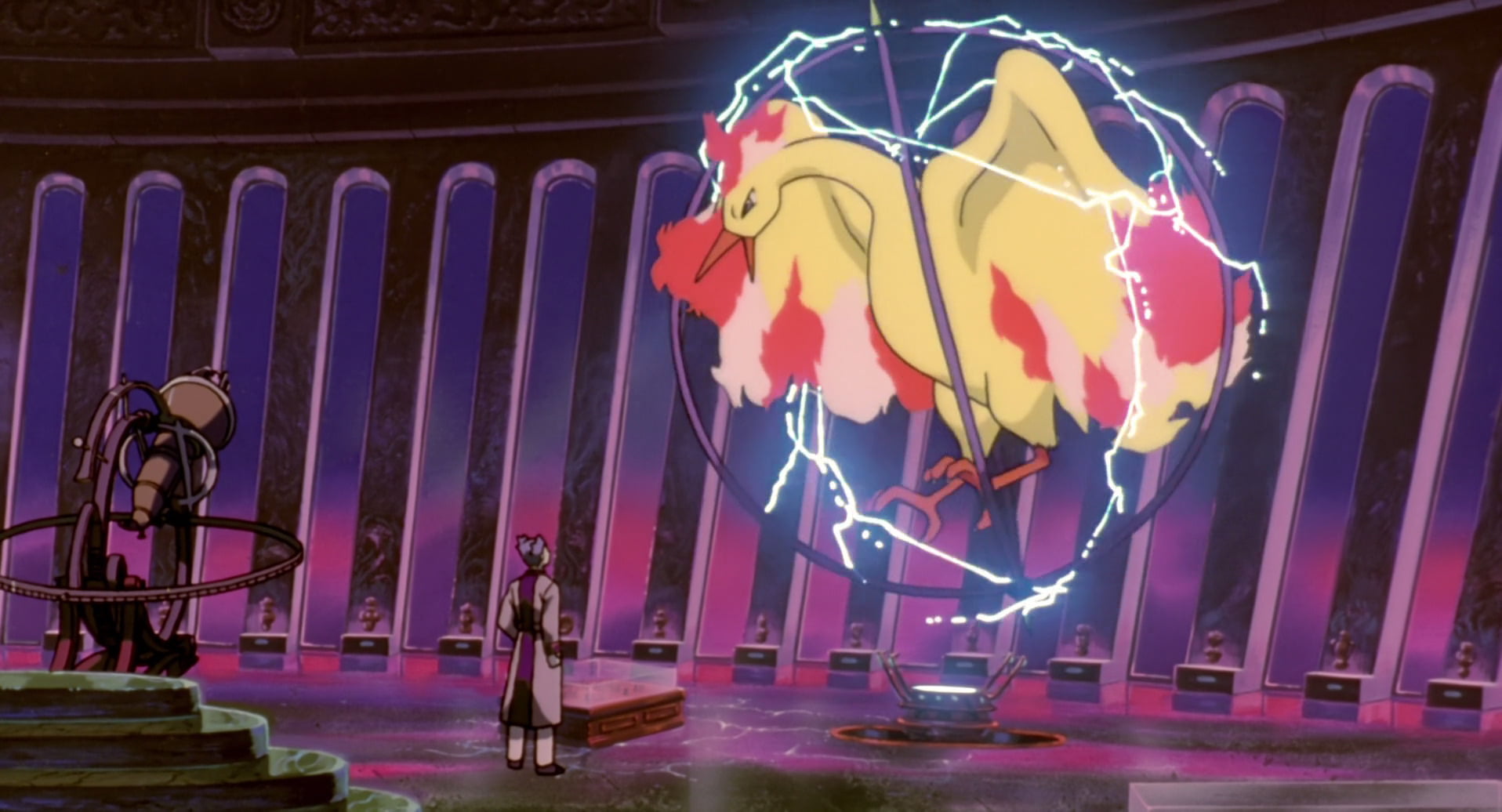 architecture, glowing, electric light, built structure, illuminated, creativity, Pokémon: The Movie 2000, electric lamp, Movie, multi colored, 720P, Moltres (Pokémon), HD Wallpaper