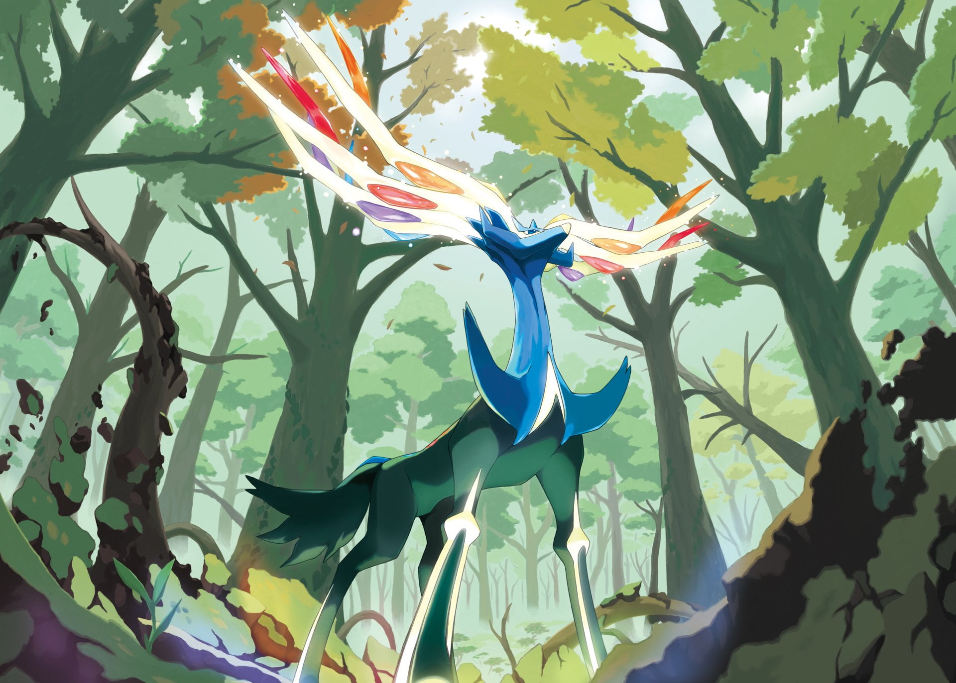 1080P, green color, beauty in nature, low angle view, flower, leaf, animal wildlife, growth, close-up, plant, Legendary Pokémon, no people, plant part, HD Wallpaper