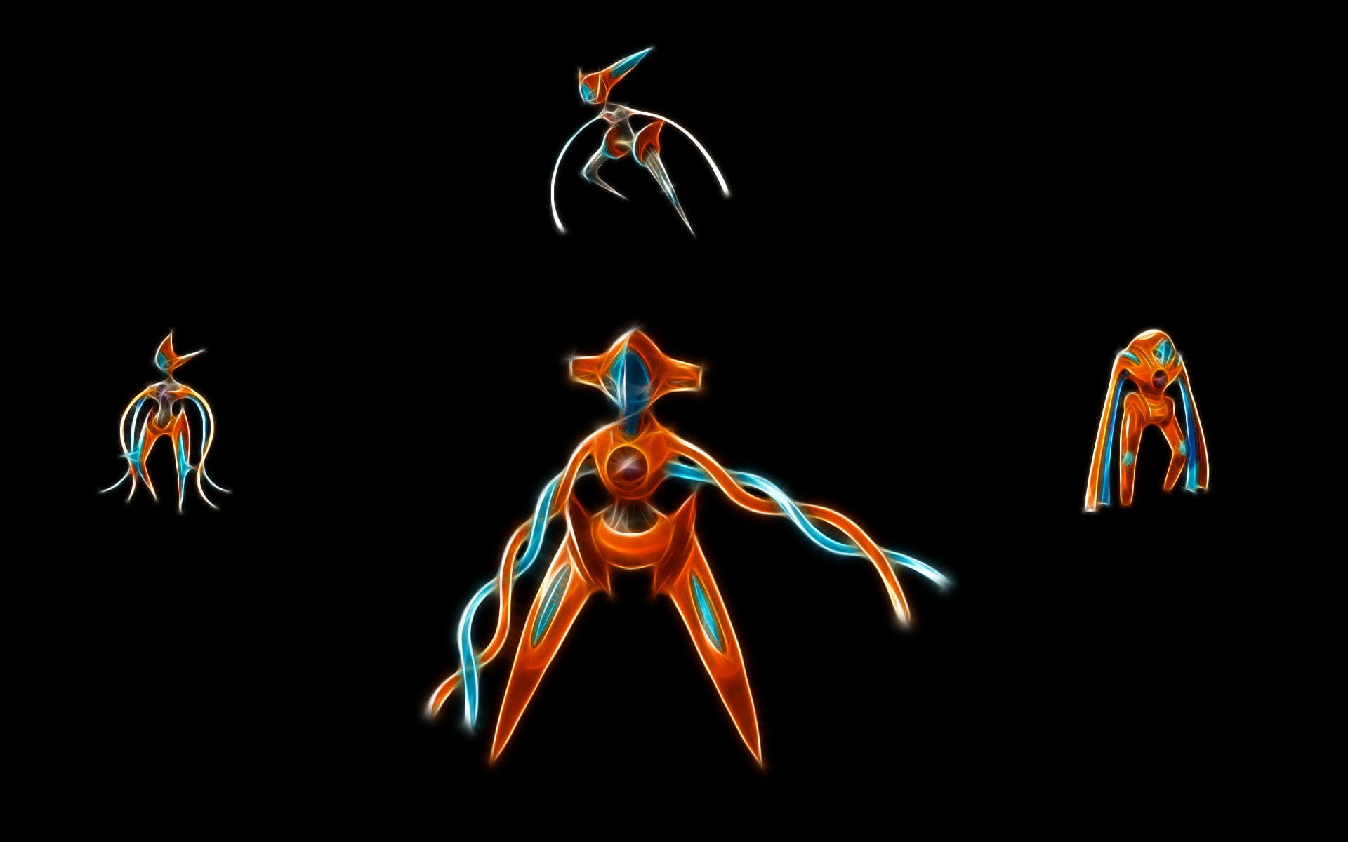 art and craft, low angle view, close-up, night, Deoxys (Pokemon), studio shot, copy space, Pokémon, sky, Legendary Pokémon, 1080P, glowing, representation, HD Wallpaper