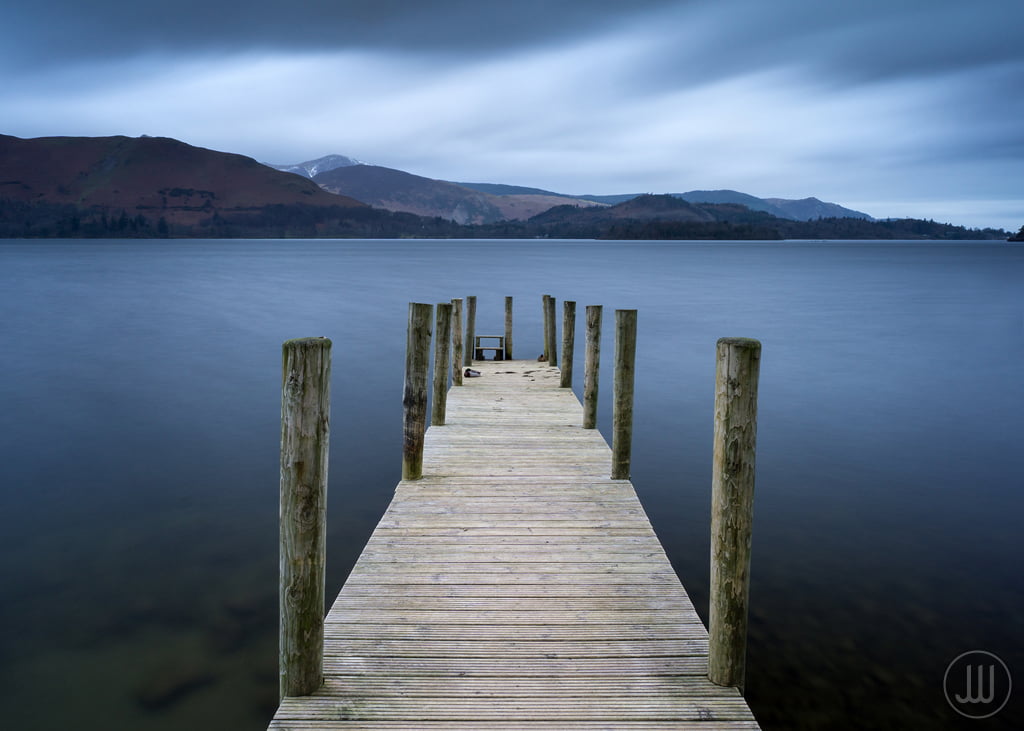 Polarizer, Sky, CPL, Stopper, Blue  Grey, Cumbria, Little, Jetty, wooden, blue, scenics, Overcast, Derwent Water, James, Mountains, nature, Morning, brown, HD Wallpaper