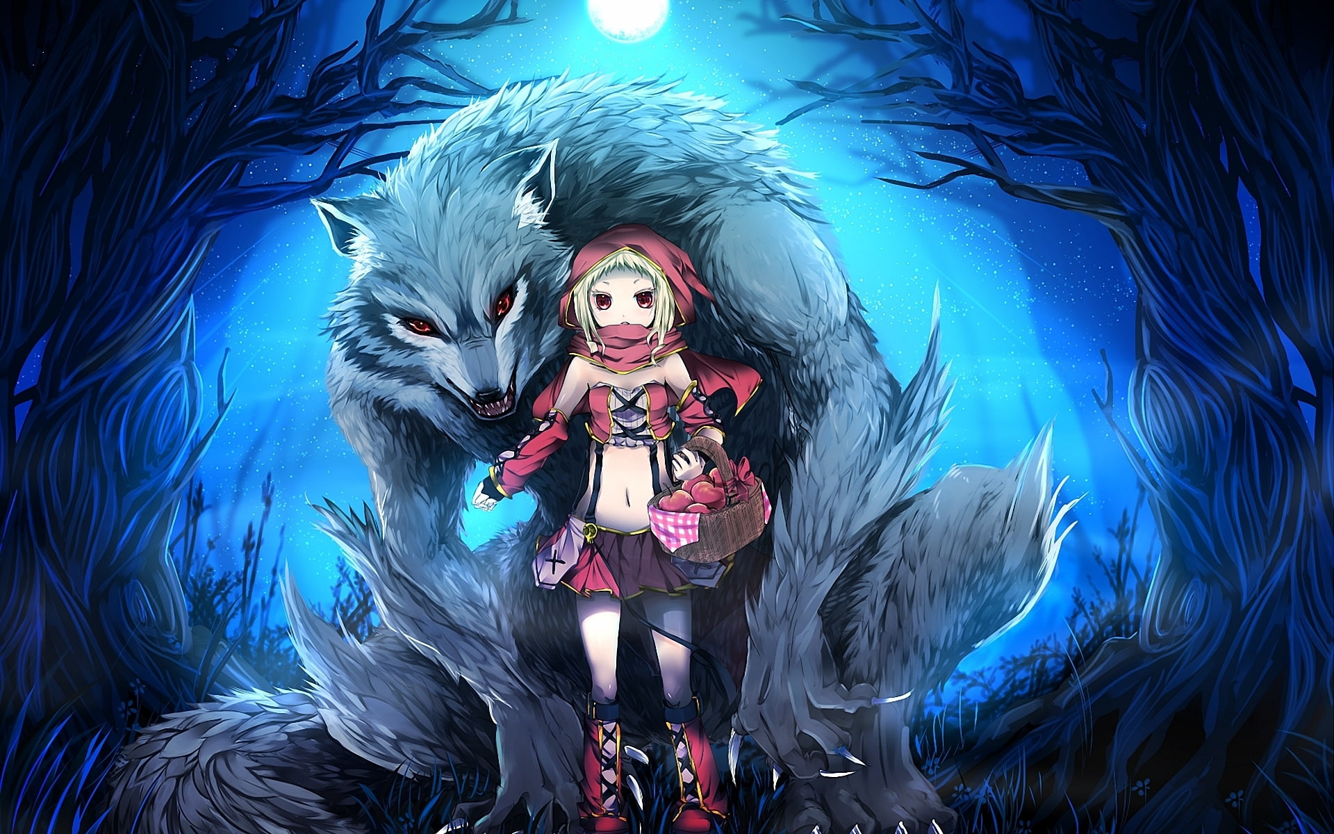 red, artwork, hood, comics, riding, hd, 1080P, HD Wallpaper