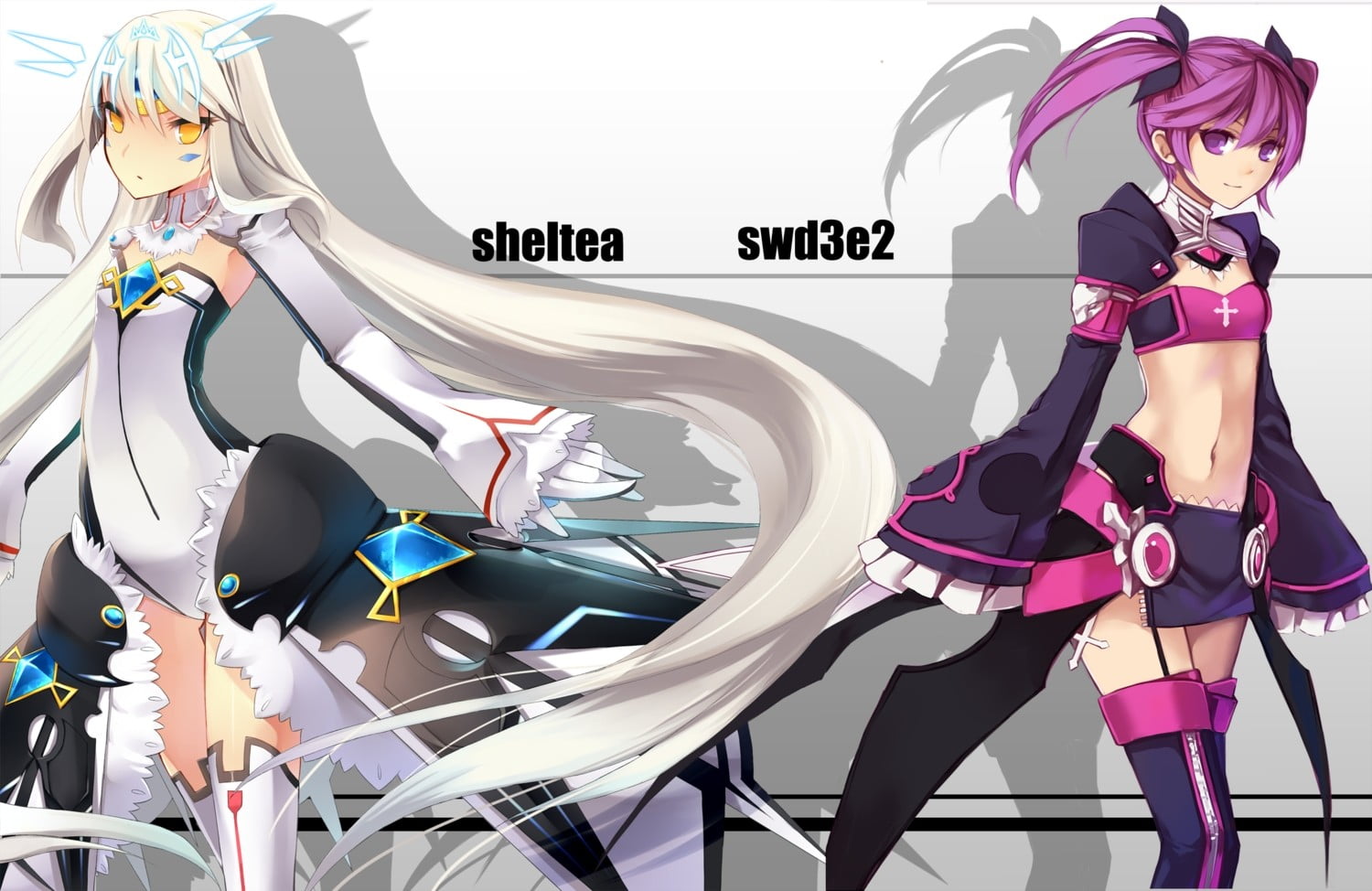 Elsword, shoe, fashion, real people, women, mannequin, reflection, adult, digital composite, lifestyles, representation, Eve (Elsword), Aisha (Elsword), HD Wallpaper