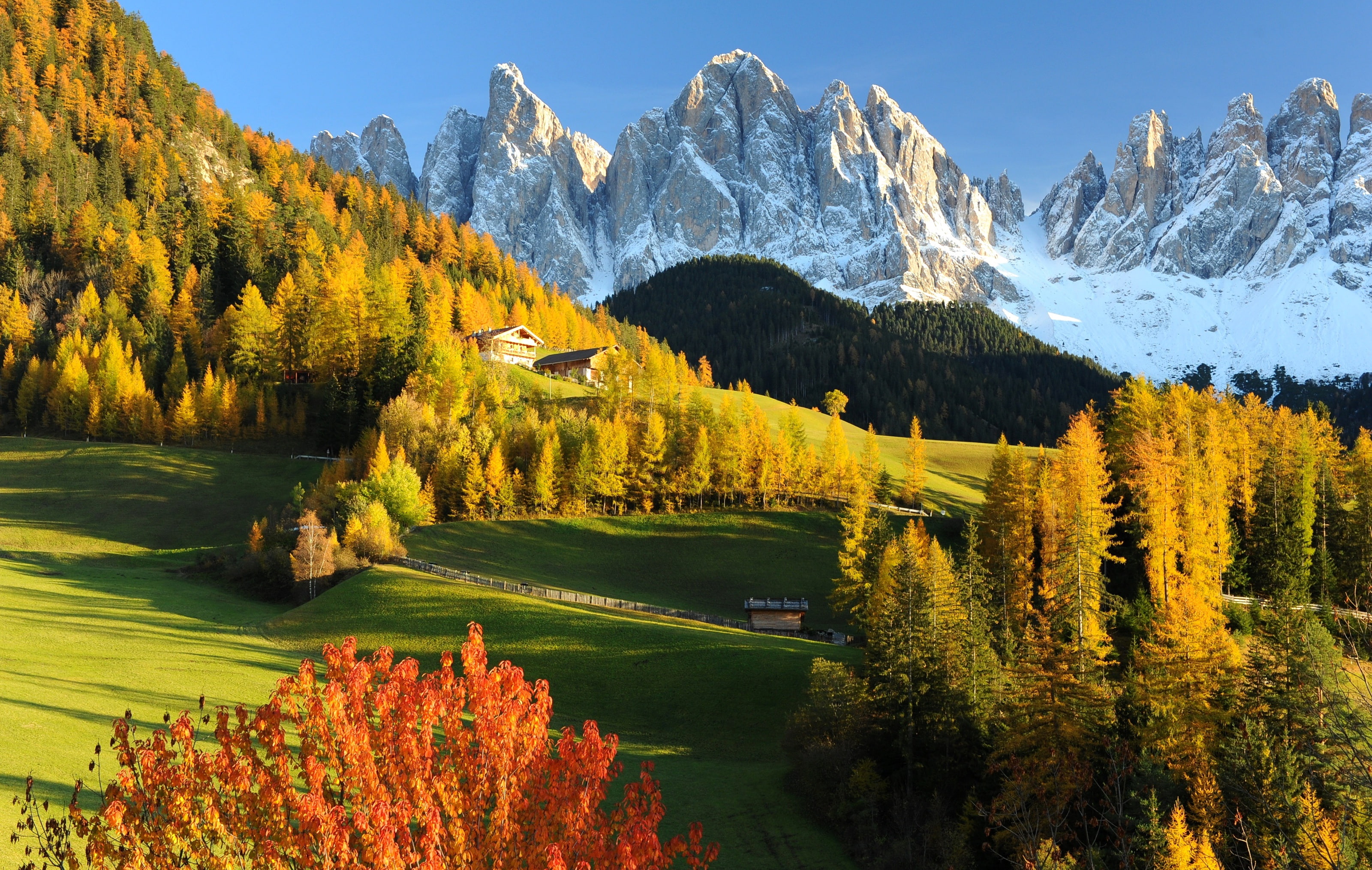 mountains, 2K, peacefull, landscape, snow, HD Wallpaper