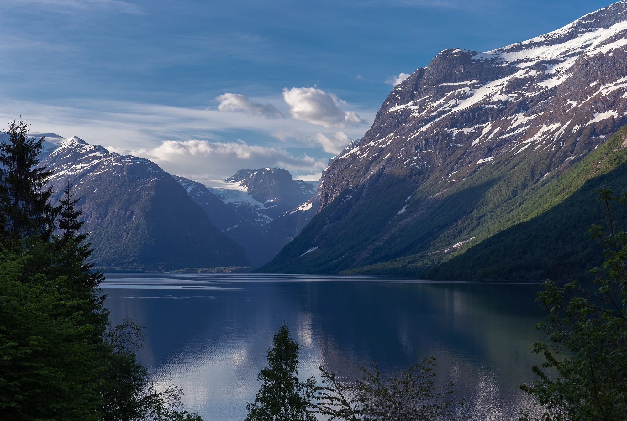 idyllic, winter, formation, no people, tranquility, Lodal Valley, peacefull, water, Norway, tranquil scene, nature, non-urban scene, cold temperature, mountain, HD Wallpaper