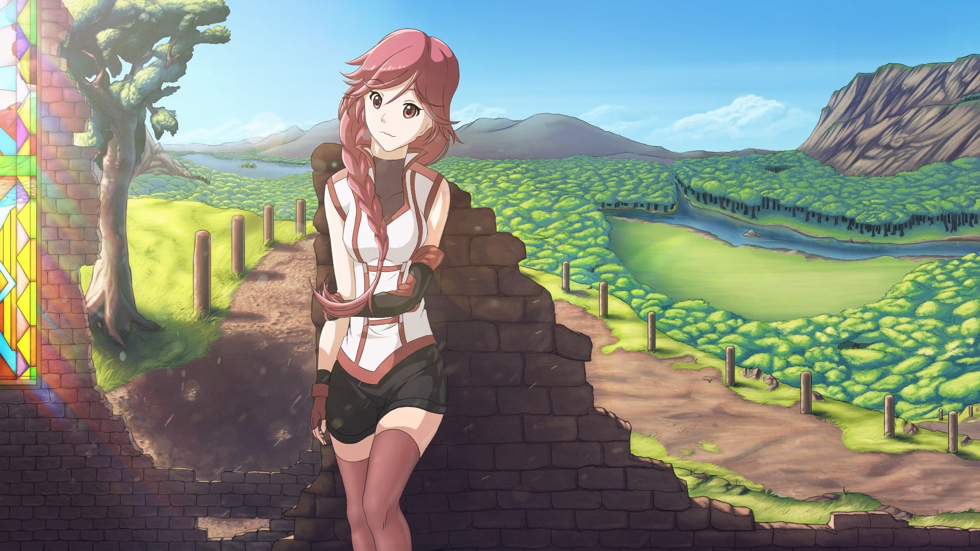 anime, Yume (character), 1080P, Hai to Gensou no Grimgar, braids, gloves, long hair, anime girls, HD Wallpaper