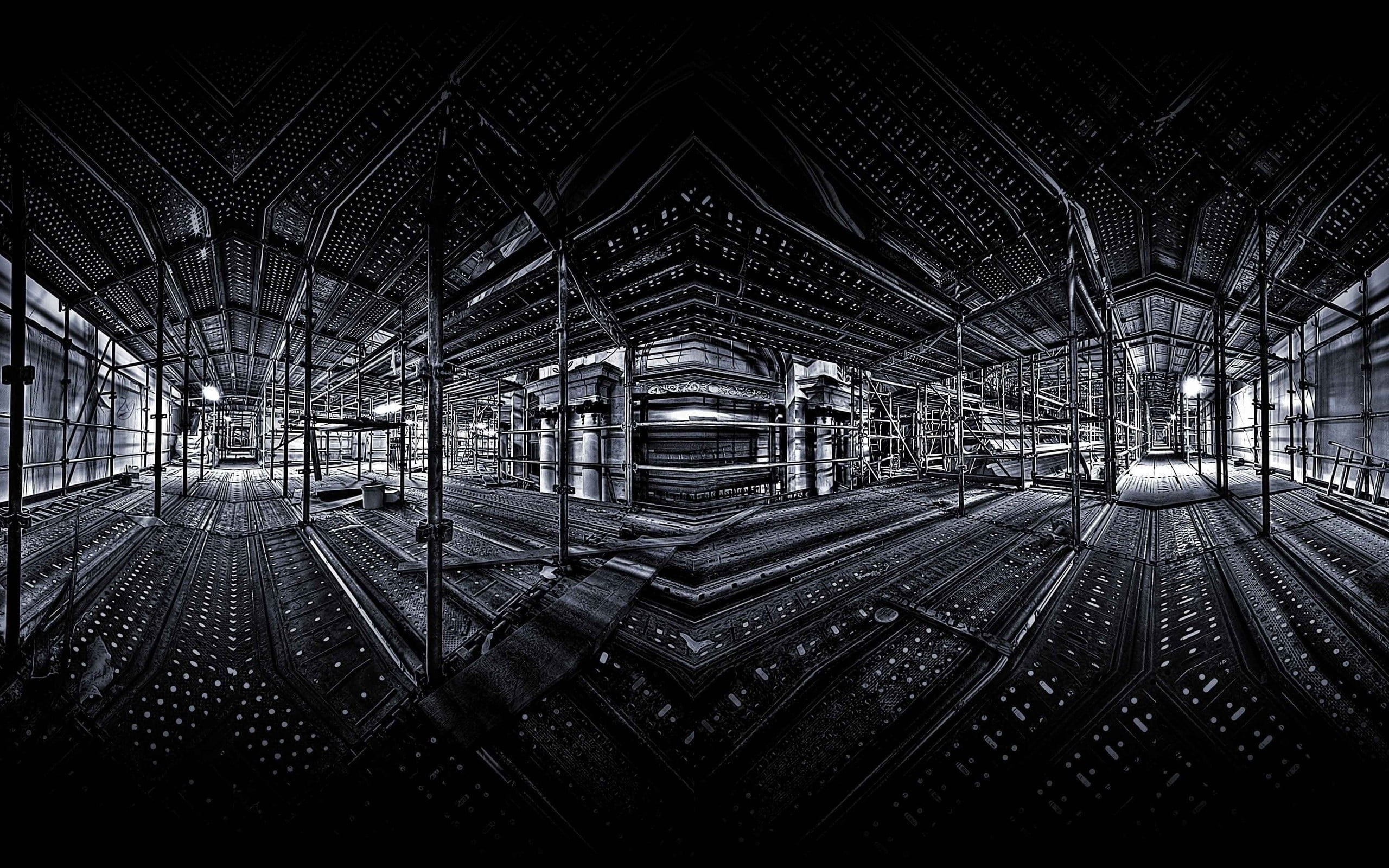 Reflection, built structure, Support, rail transportation, lighting equipment, night, travel, transportation, pattern, mode of transportation, architecture, HD Wallpaper