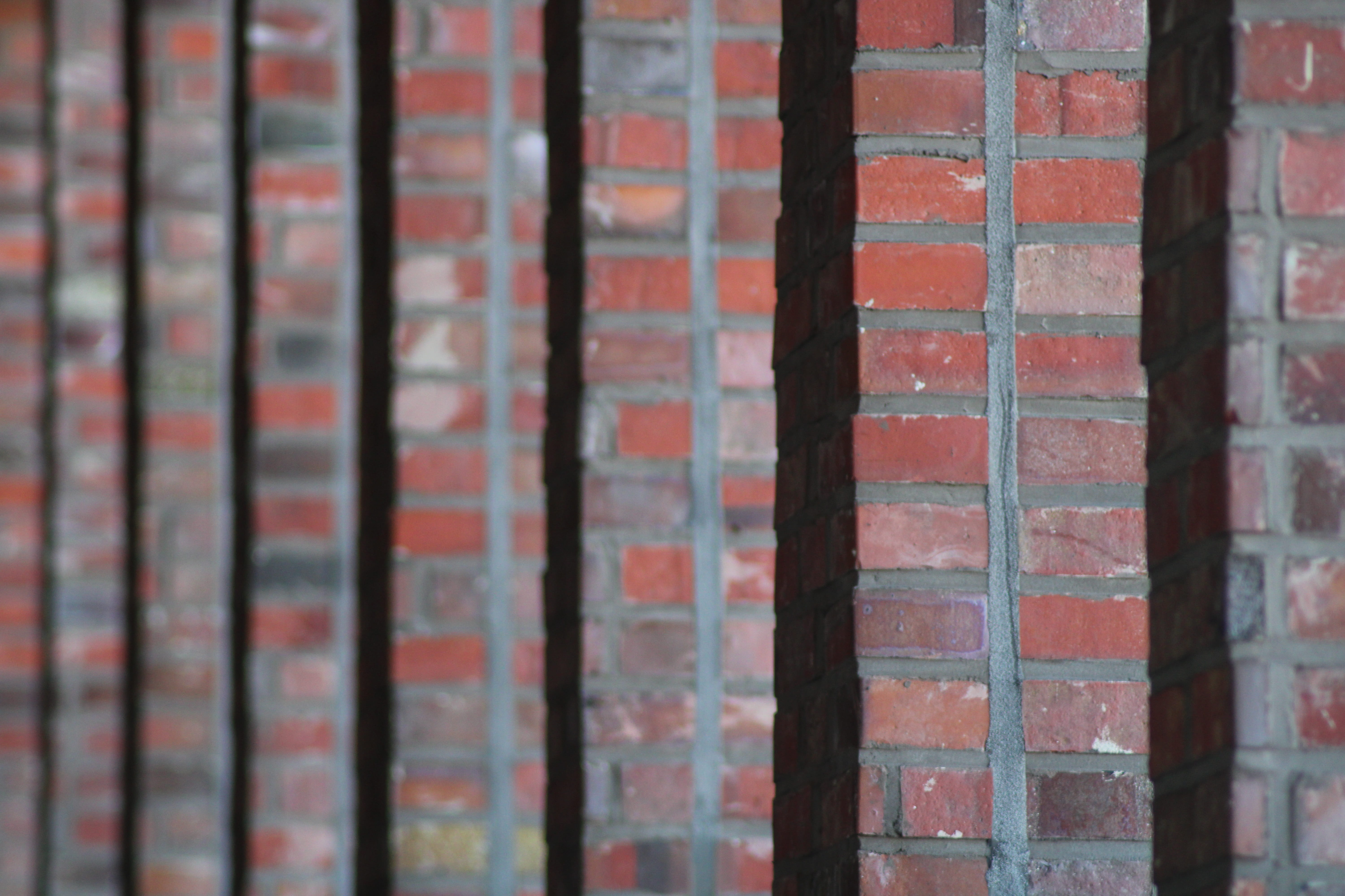 building, berlin, large group of objects, pattern, passage, outdoors, selective focus, arcade, view, red, repetition, brick, potsdam place, backgrounds, HD Wallpaper
