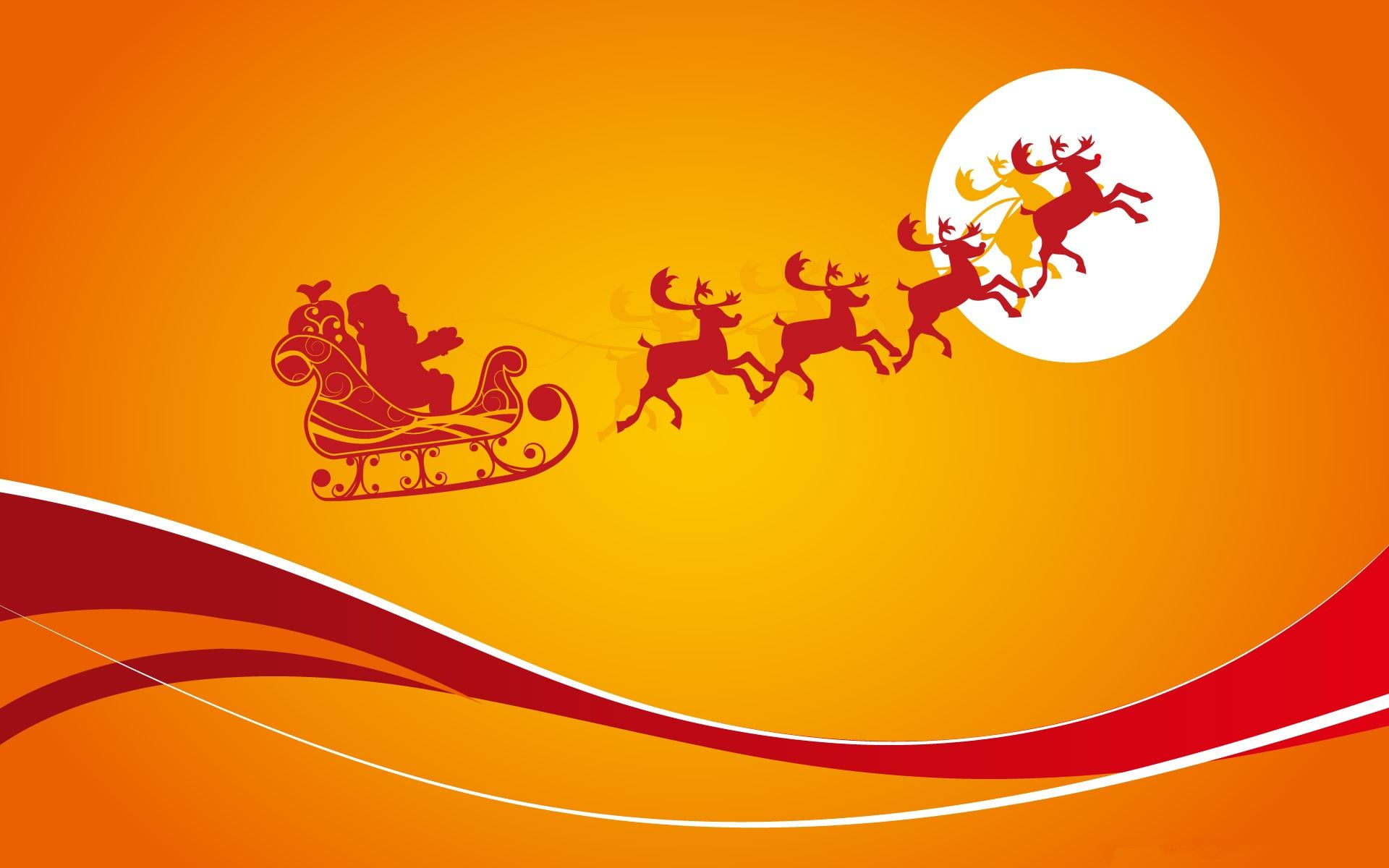 festival, santa claus, astrology sign, illustration, colored background, coming, Festivals / Holidays, nature, animal representation, santa, dragon, animal wildlife, HD Wallpaper
