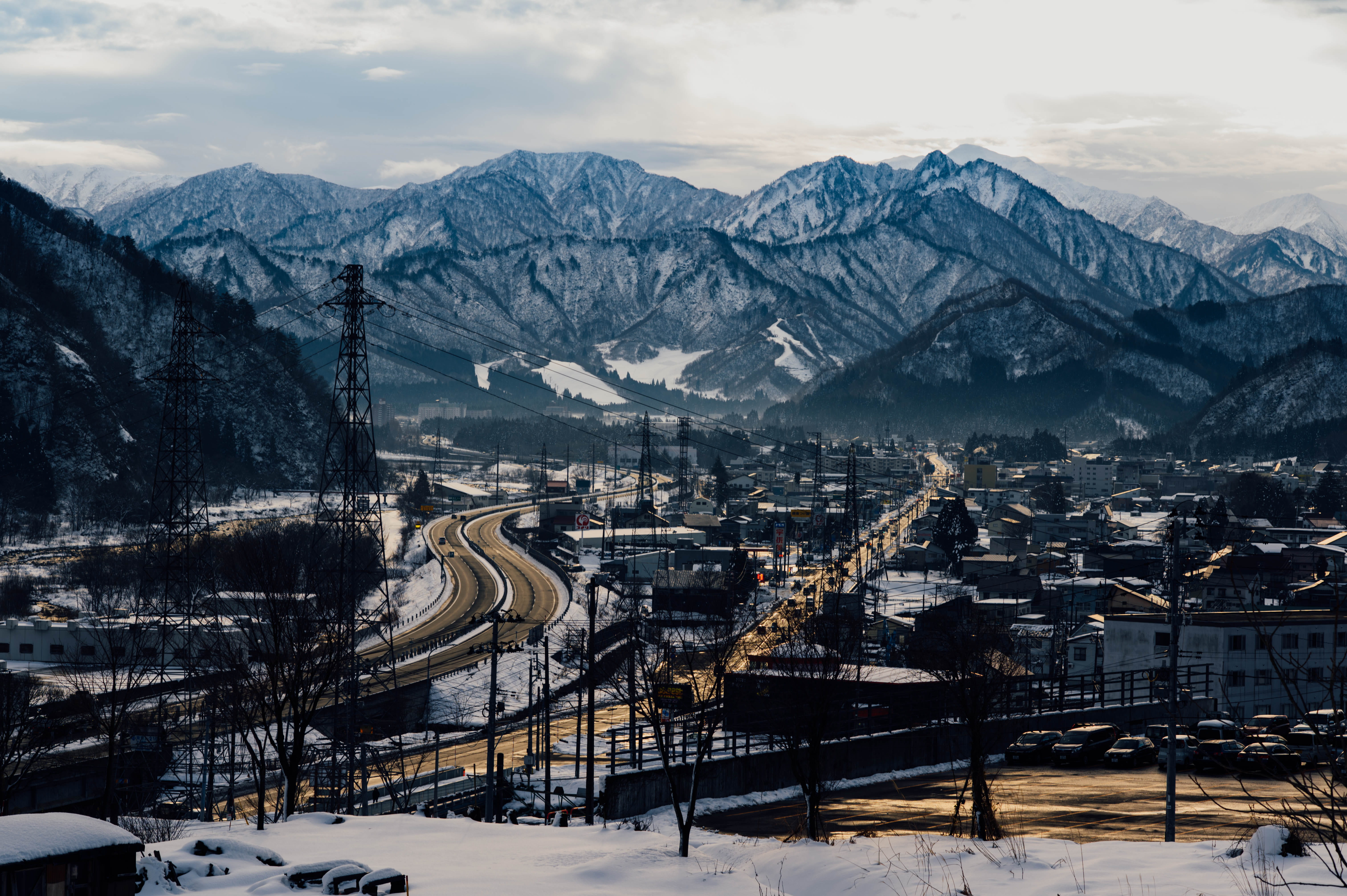 cold temperature, top, ice, environment, city, mountain range, road, nature, no people, photography, vacant, outdoors, urban, mountain, scenics - nature, HD Wallpaper