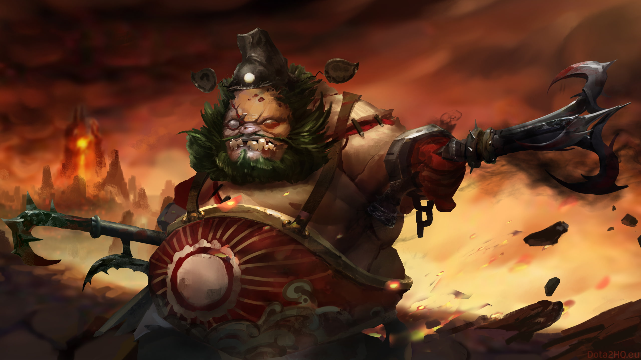 2K, dota, pudge, art, chinese, HD Wallpaper